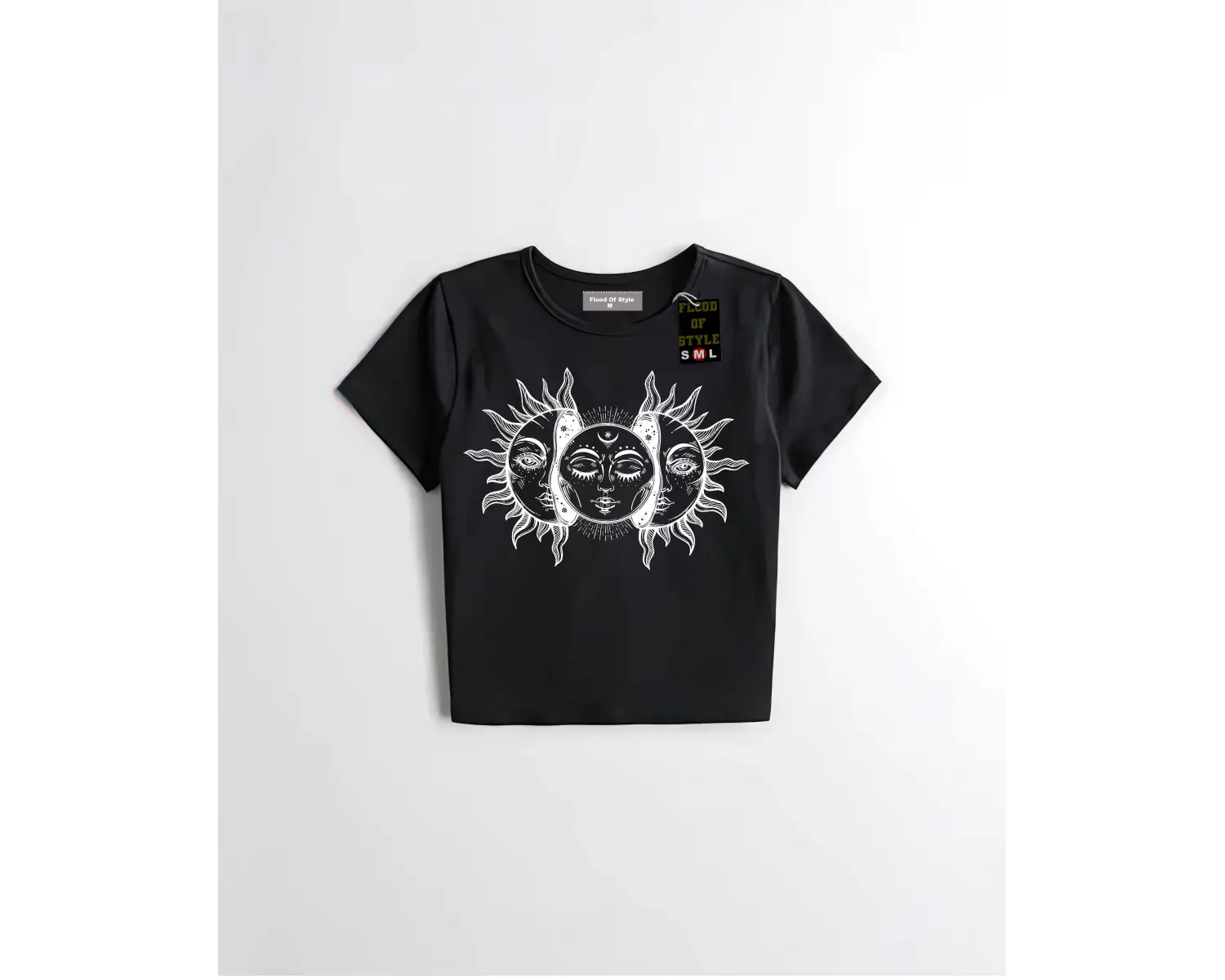 Beyaz Babby Tee güneş ay Özel tasarım