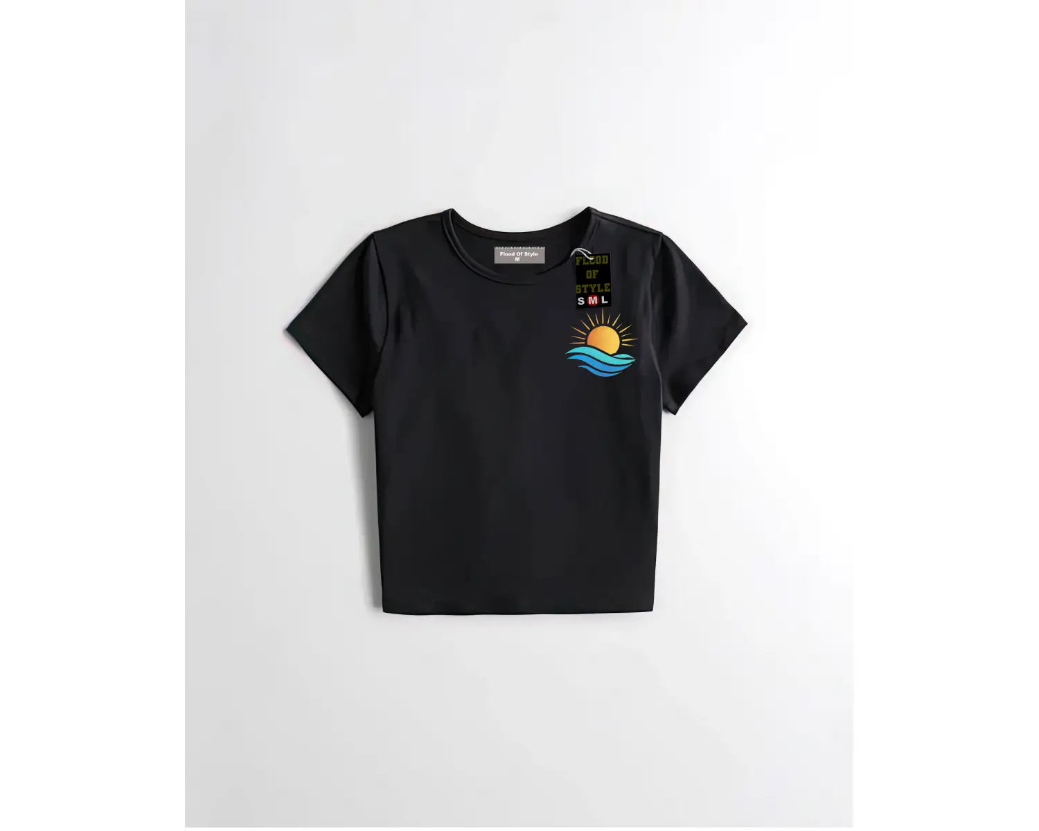 Beyaz Babby Tee güneş minimal Özel tasarım