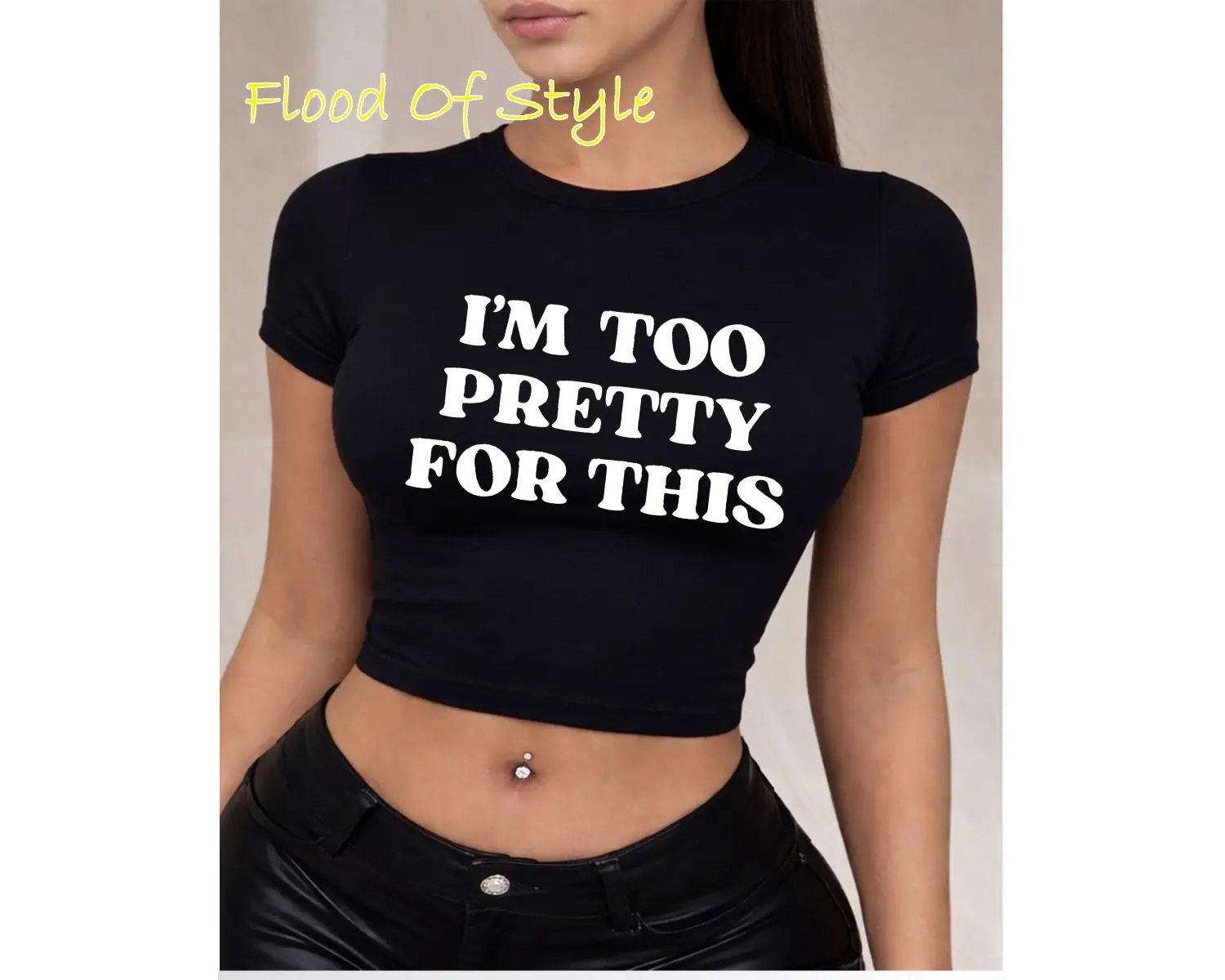 Beyaz Babby Tee ı m too pretty for thıs Özel tasarım