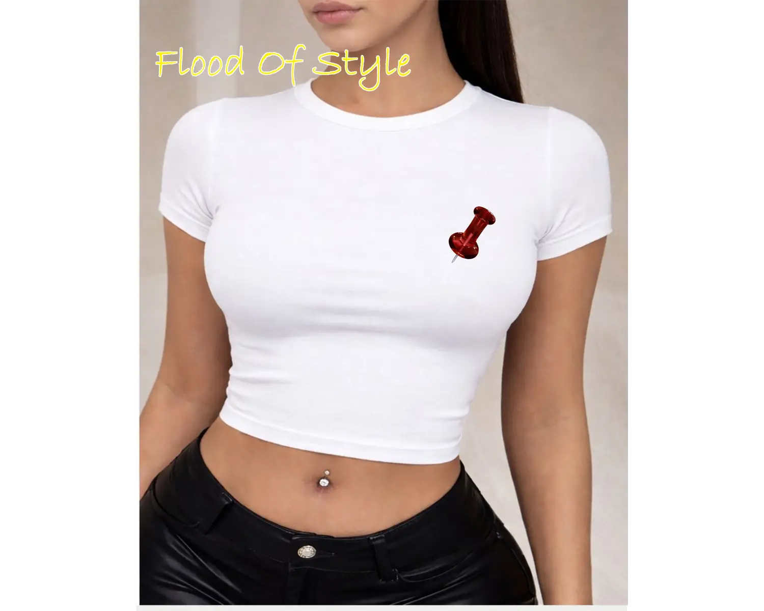 Beyaz Babby Tee iğne Özel tasarım