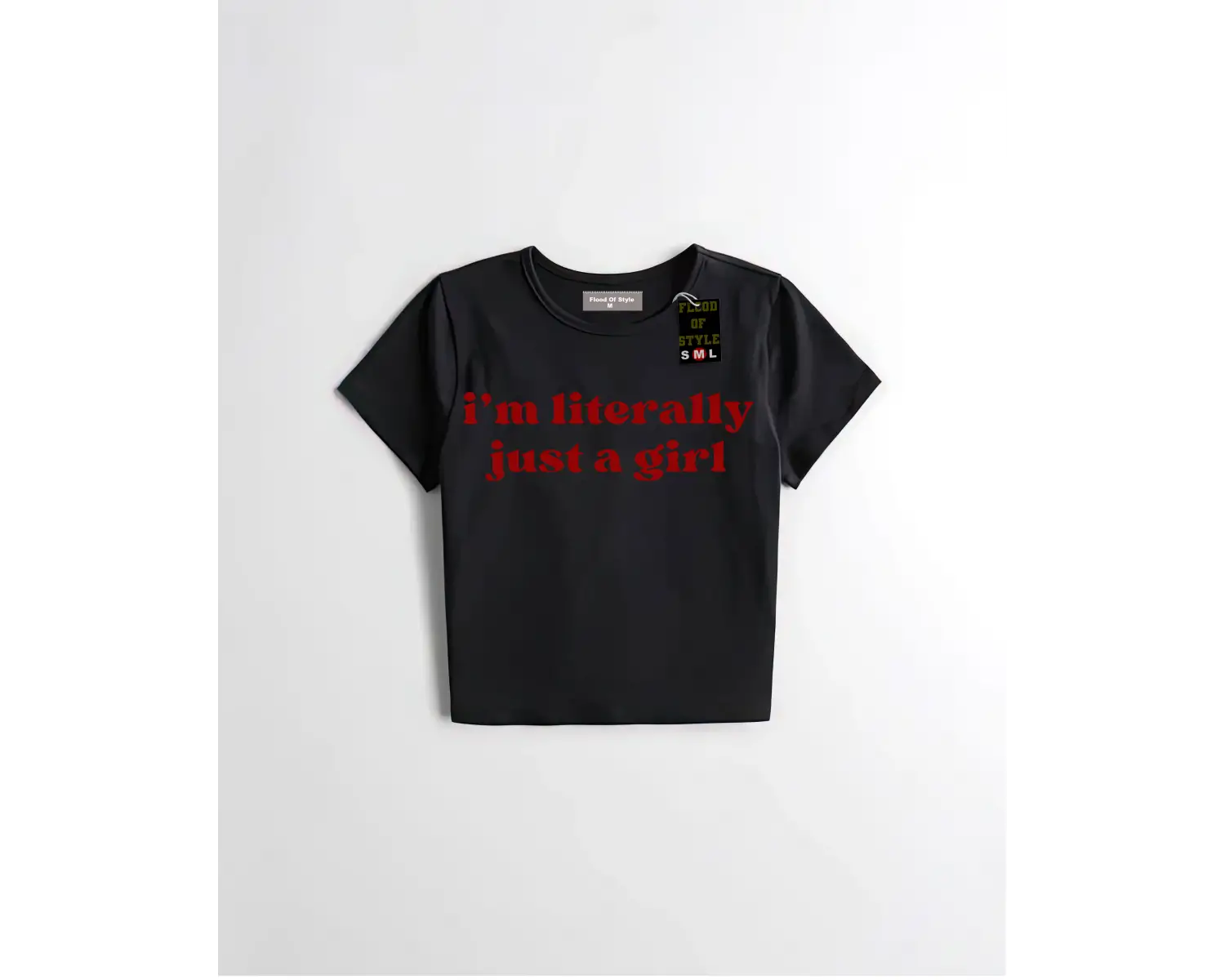 Beyaz Babby Tee ımliterallyjustagirl Özel tasarım