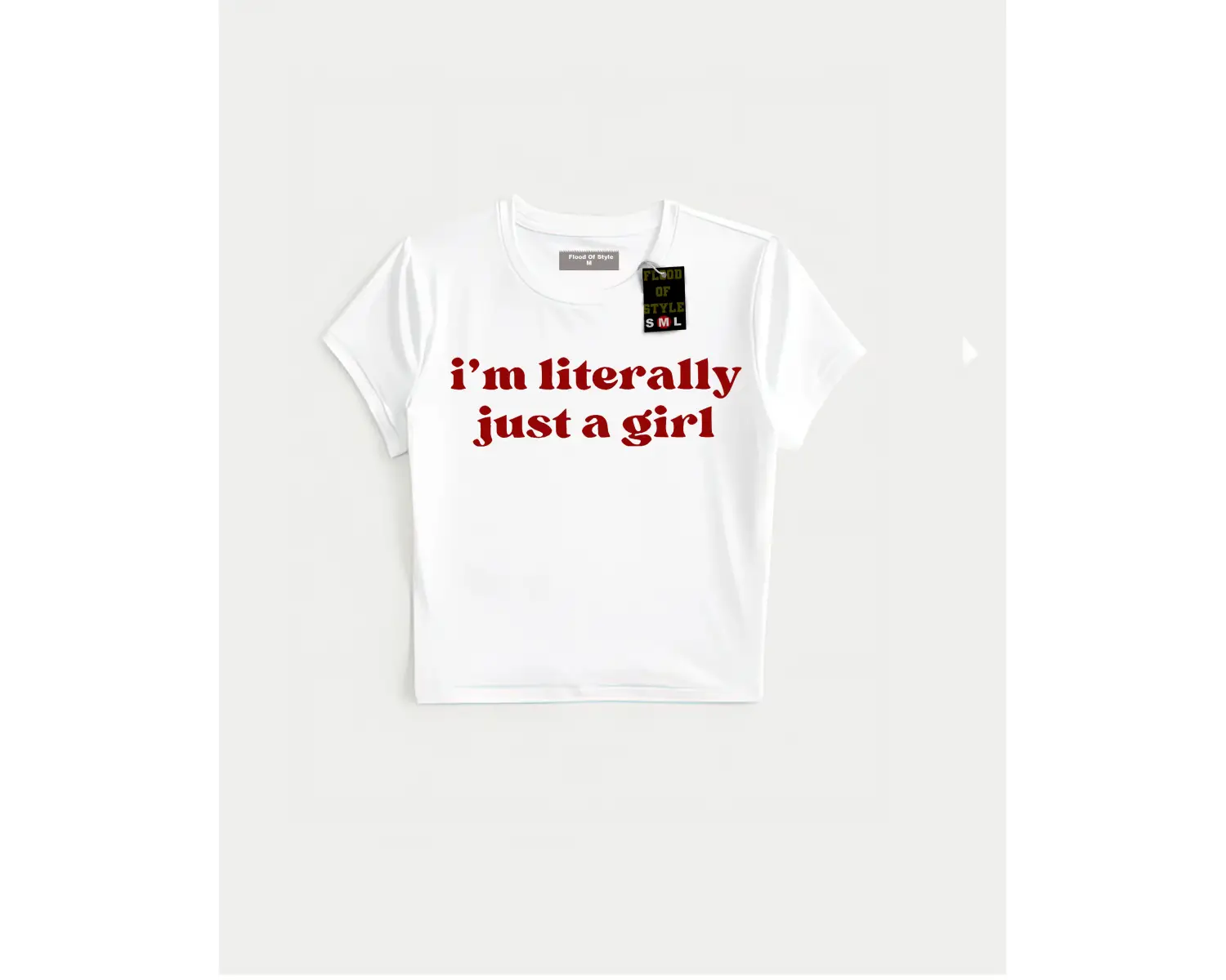 Beyaz Babby Tee ımliterallyjustagirl Özel tasarım