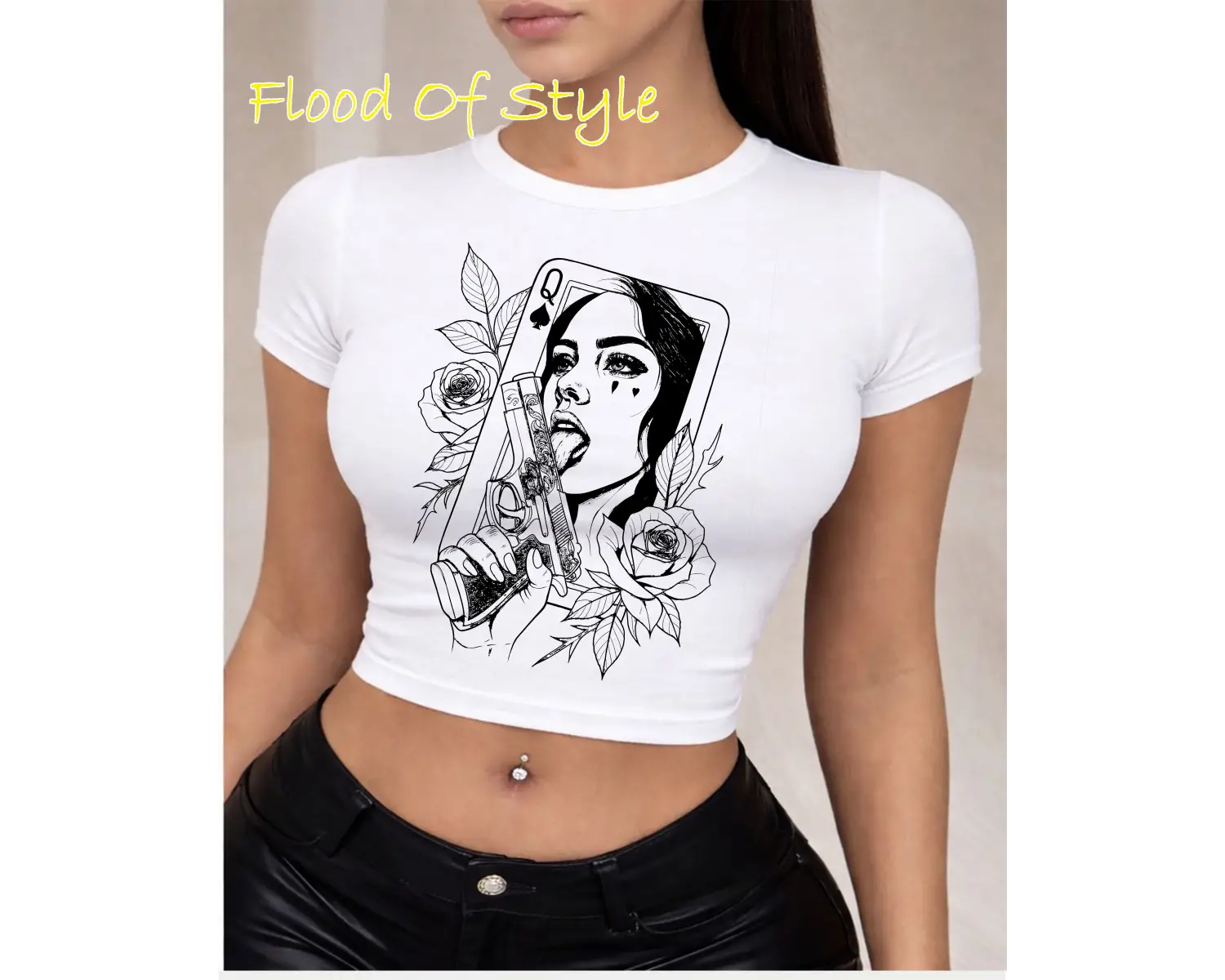 Beyaz Babby Tee kadın çiçek gözyaşı Özel tasarım