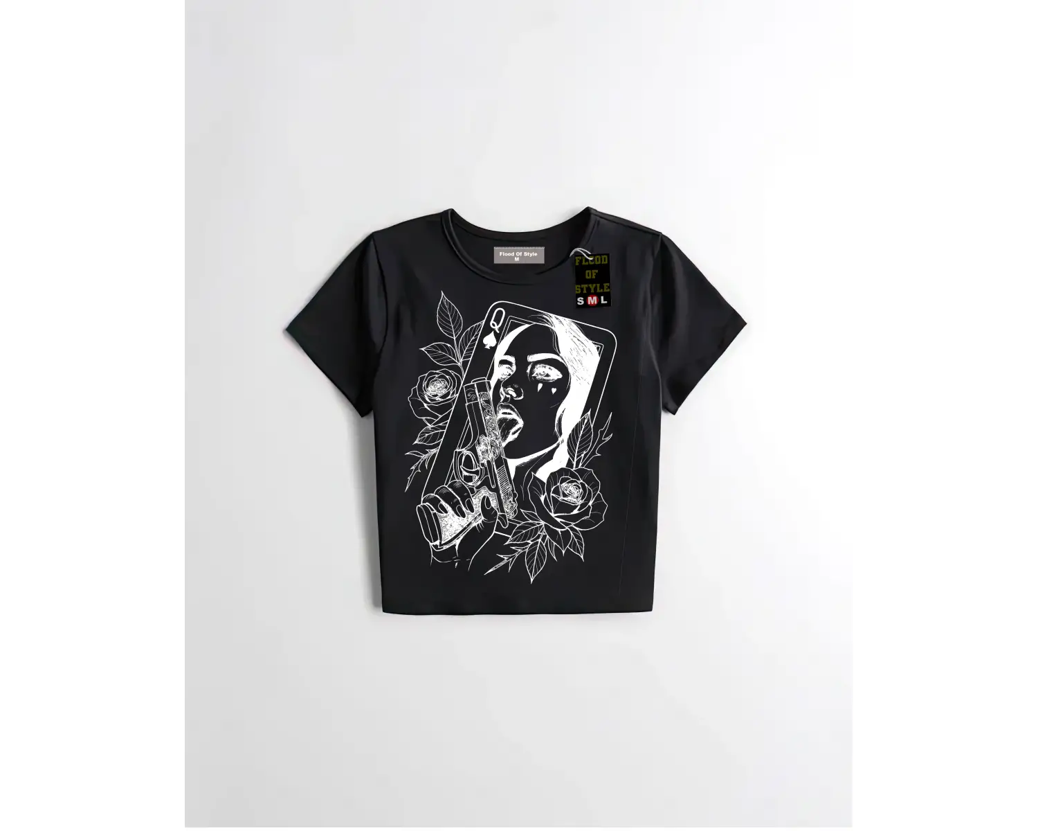 Beyaz Babby Tee kadın çiçek gözyaşı Özel tasarım