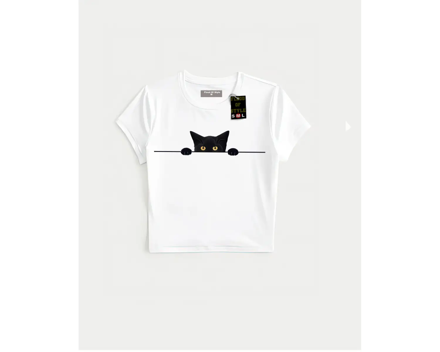 Beyaz Babby Tee kedi Özel tasarım