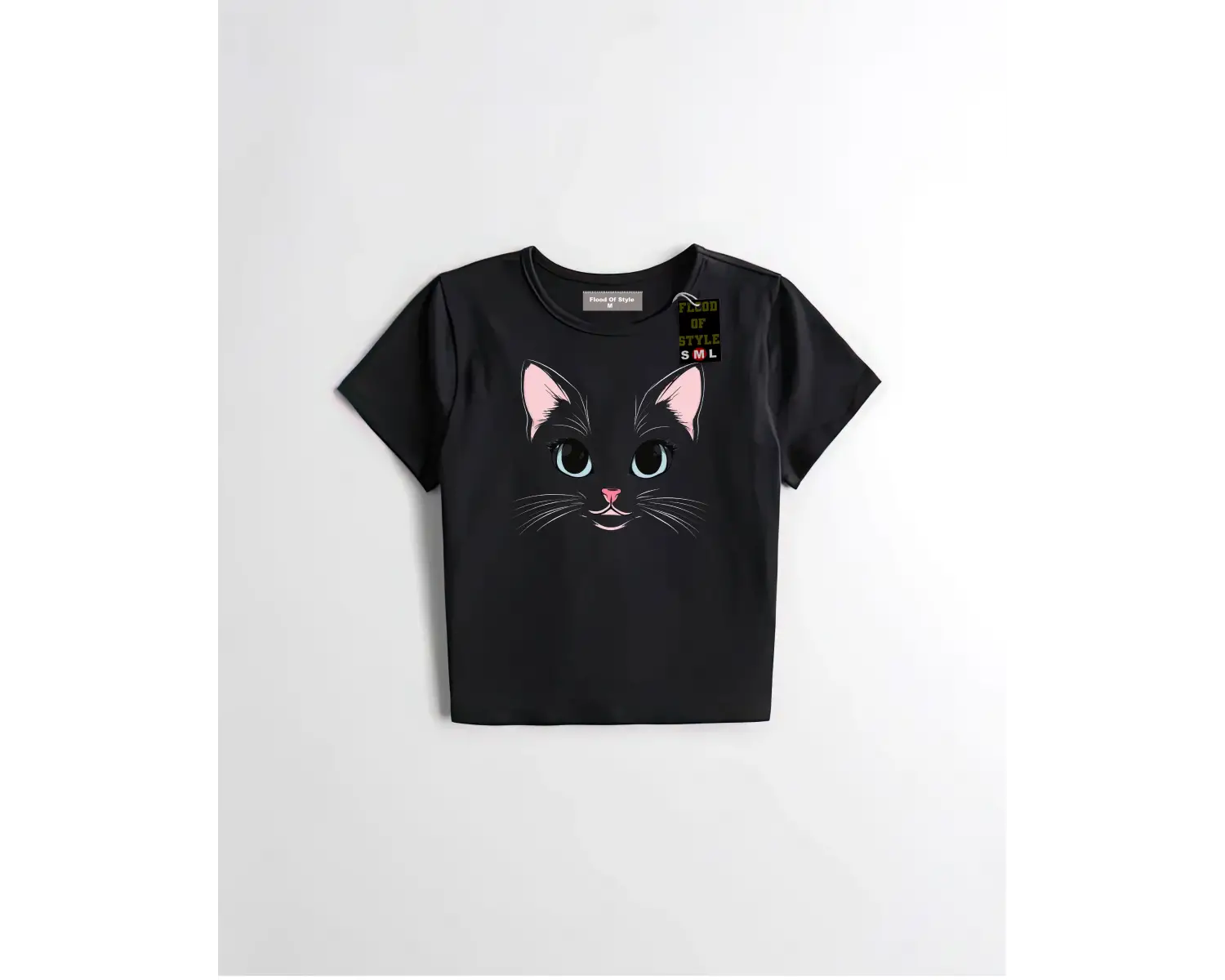 Beyaz Babby Tee kedi Özel tasarım