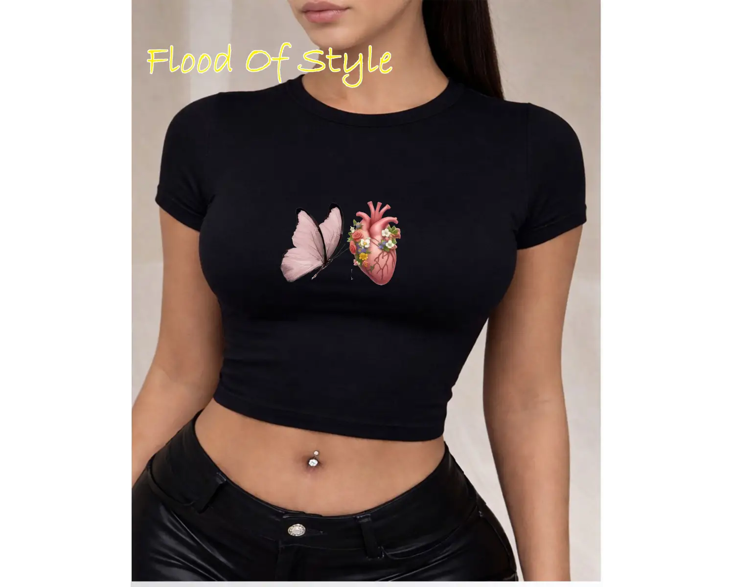 Beyaz Babby Tee kelebek kalpp Özel tasarım