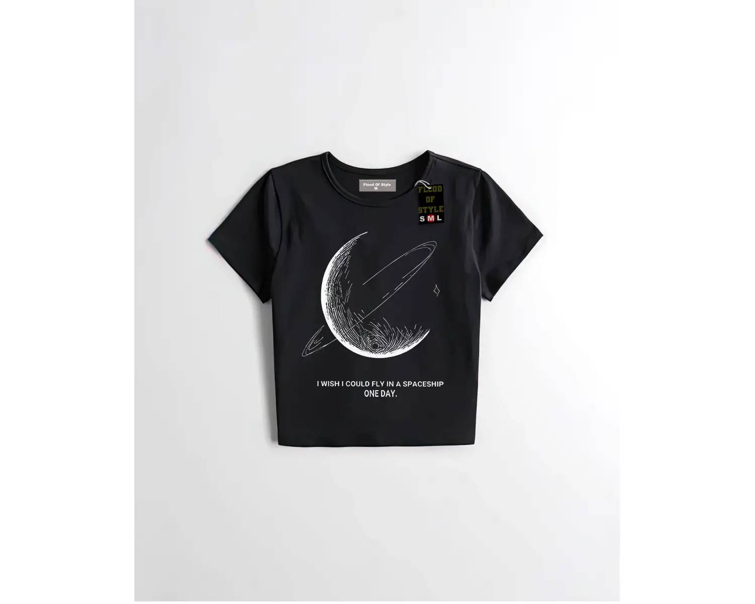 Beyaz Babby Tee keşke bir uzay gemis ile uçabilsem Özel tasarım