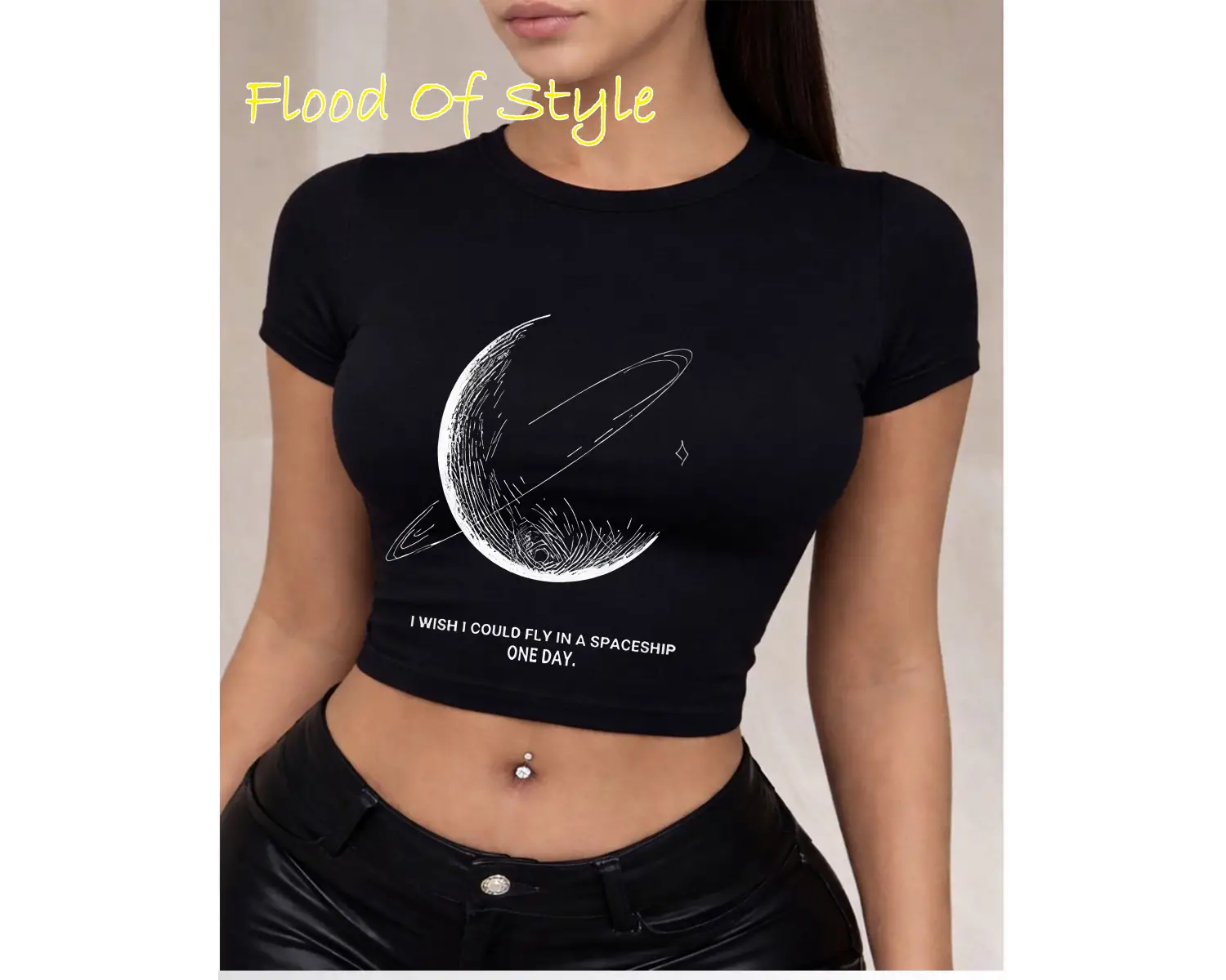 Beyaz Babby Tee keşke bir uzay gemis ile uçabilsem Özel tasarım