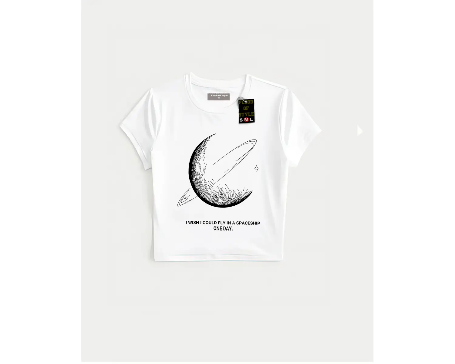Beyaz Babby Tee keşke bir uzay gemis ile uçabilsem Özel tasarım