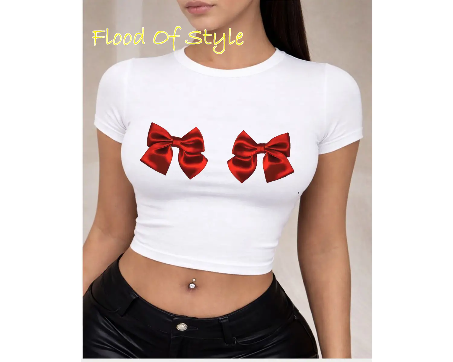 Beyaz Babby Tee kurdalye Özel tasarım