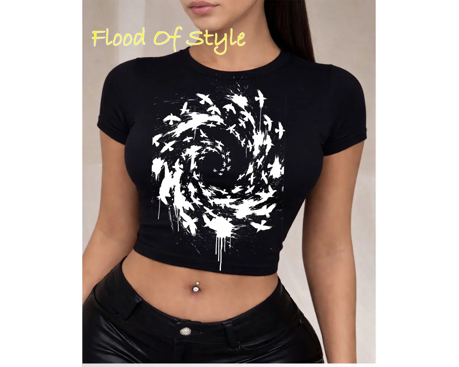 Beyaz Babby Tee kuşlar Özel tasarım