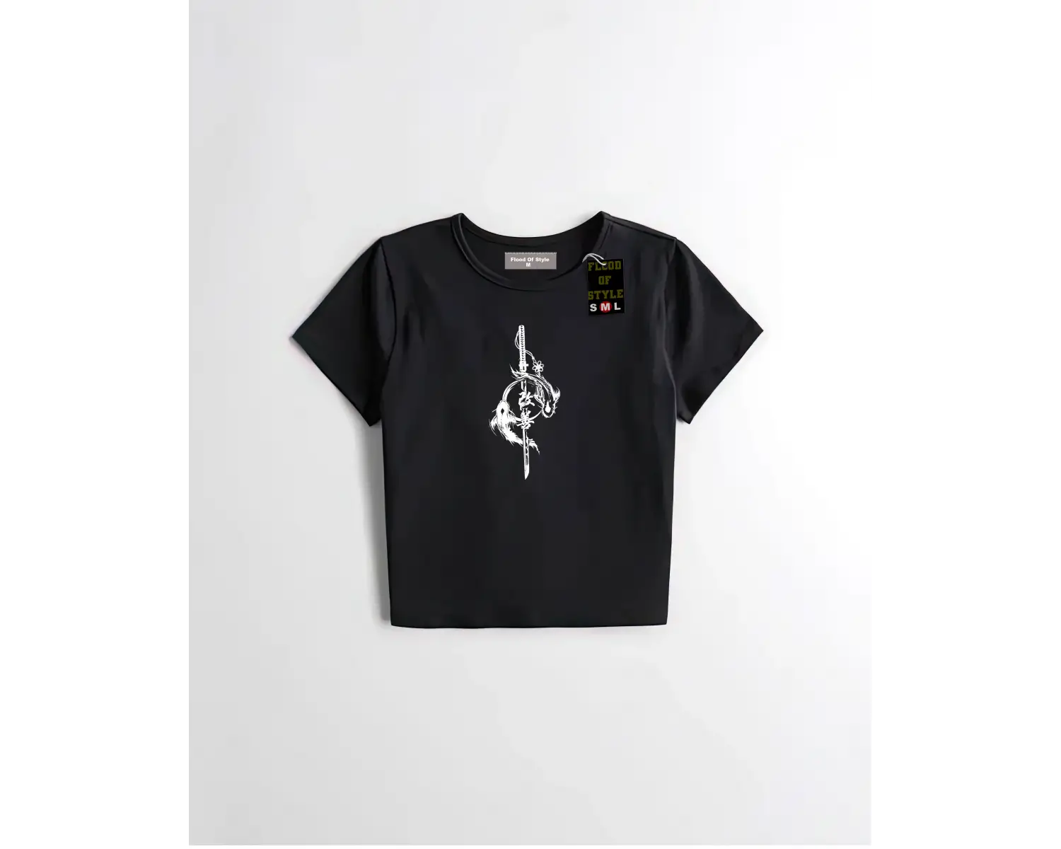 Beyaz Babby Tee minimal balık Özel tasarım