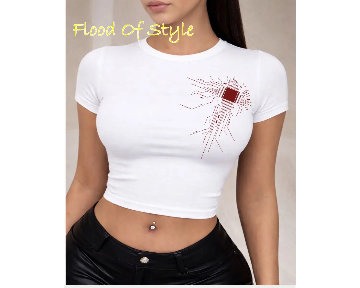 Beyaz Babby Tee minimal çizgiler Özel tasarım