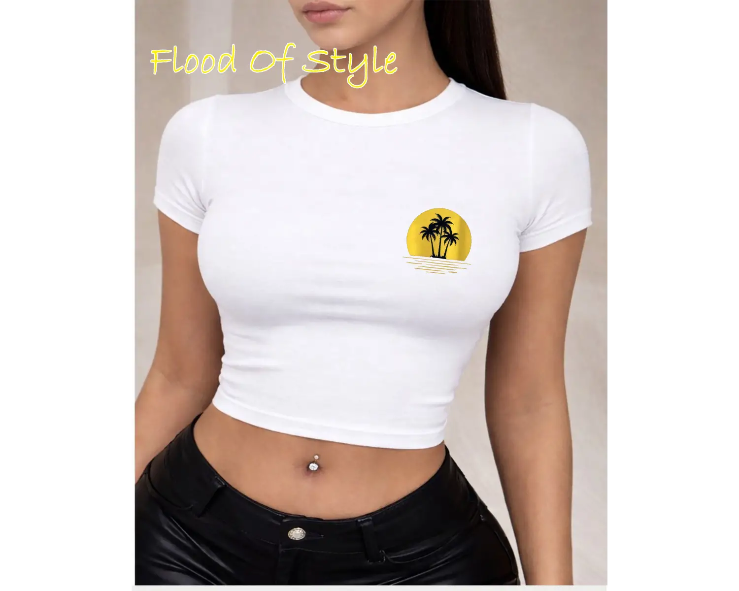 Beyaz Babby Tee minimal güneş ağaç Özel tasarım