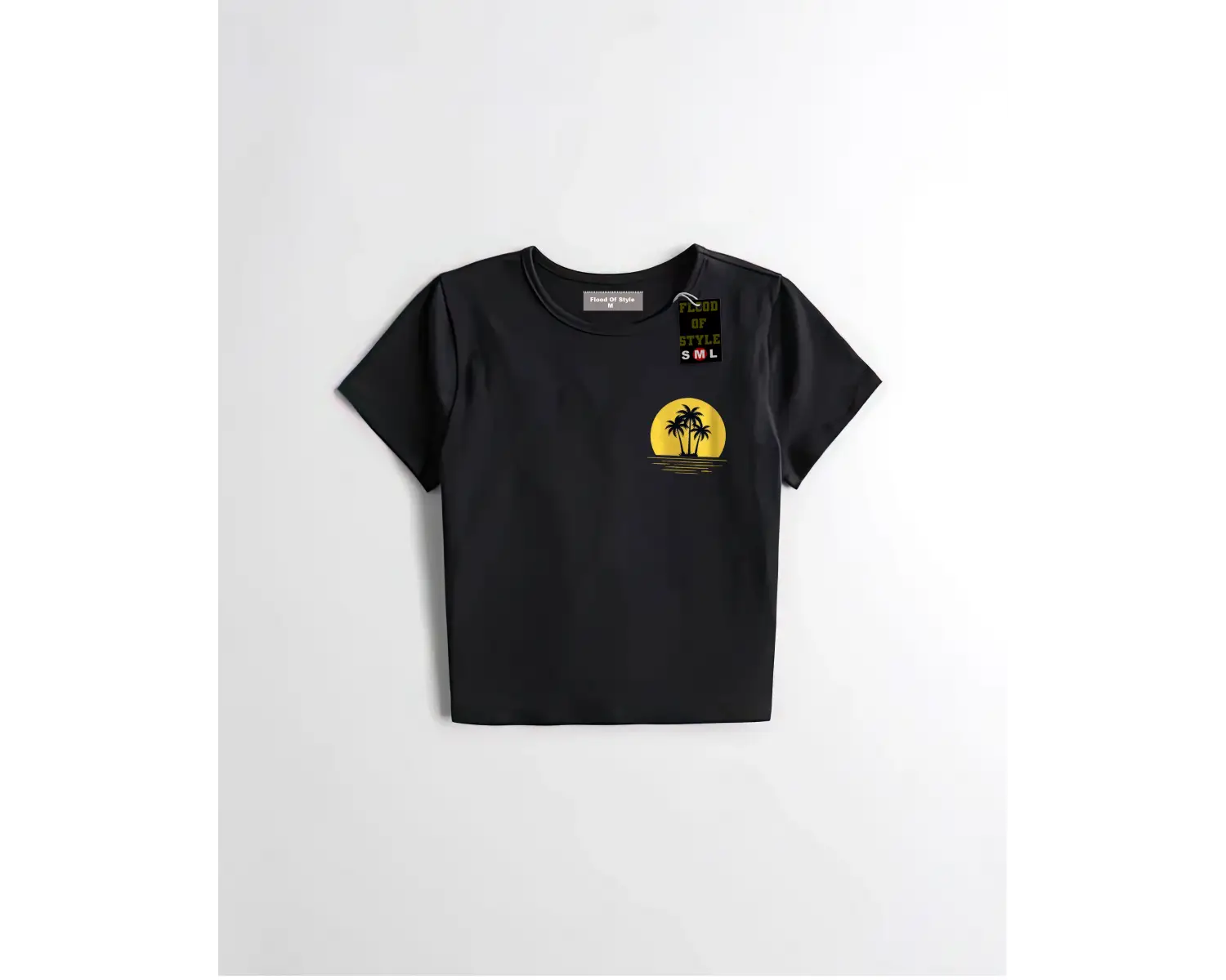 Beyaz Babby Tee minimal güneş ağaç Özel tasarım