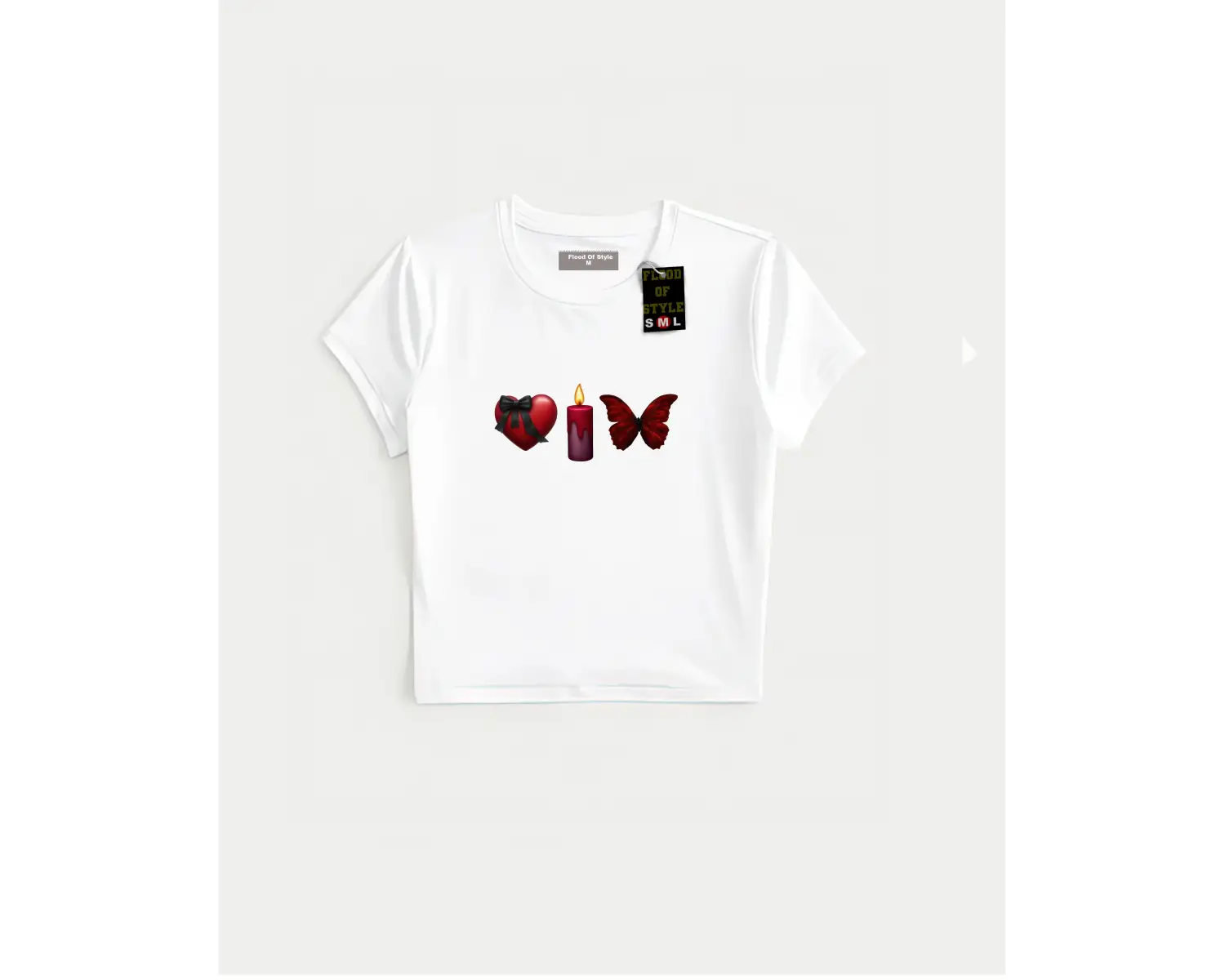 Beyaz Babby Tee mum kalp kelebek Özel tasarım