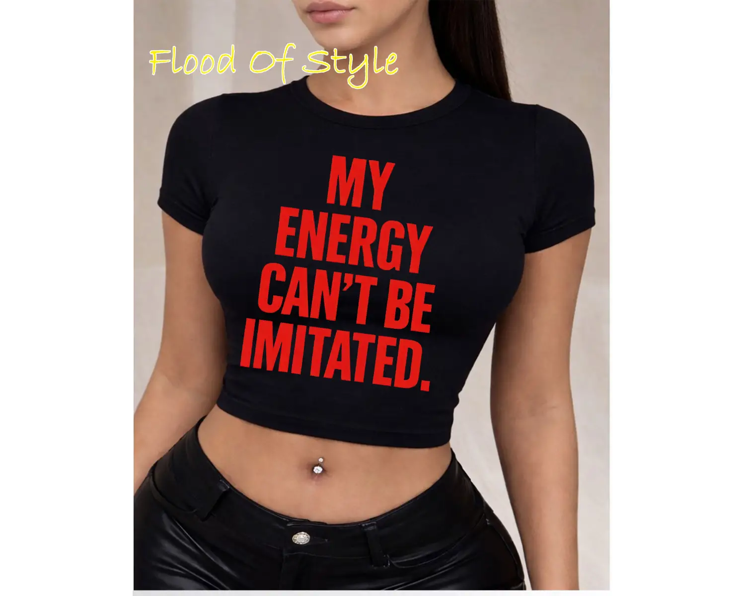 Beyaz Babby Tee myenergycantbeımıtated Özel tasarım