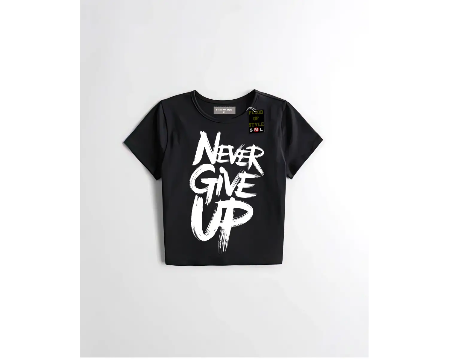 Beyaz Babby Tee nevergiveup Özel tasarım