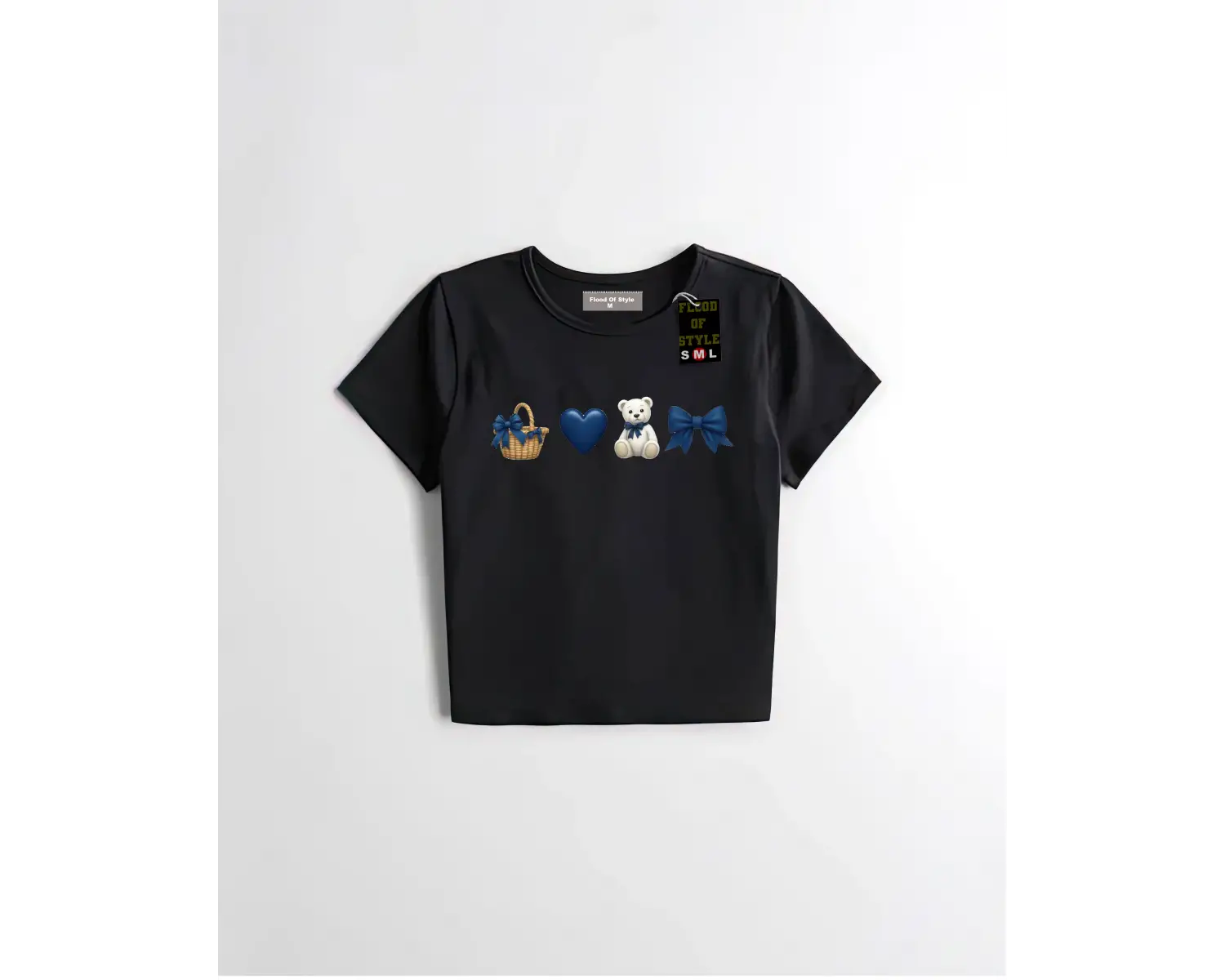 Beyaz Babby Tee sepet ayıcık kalp Özel tasarım