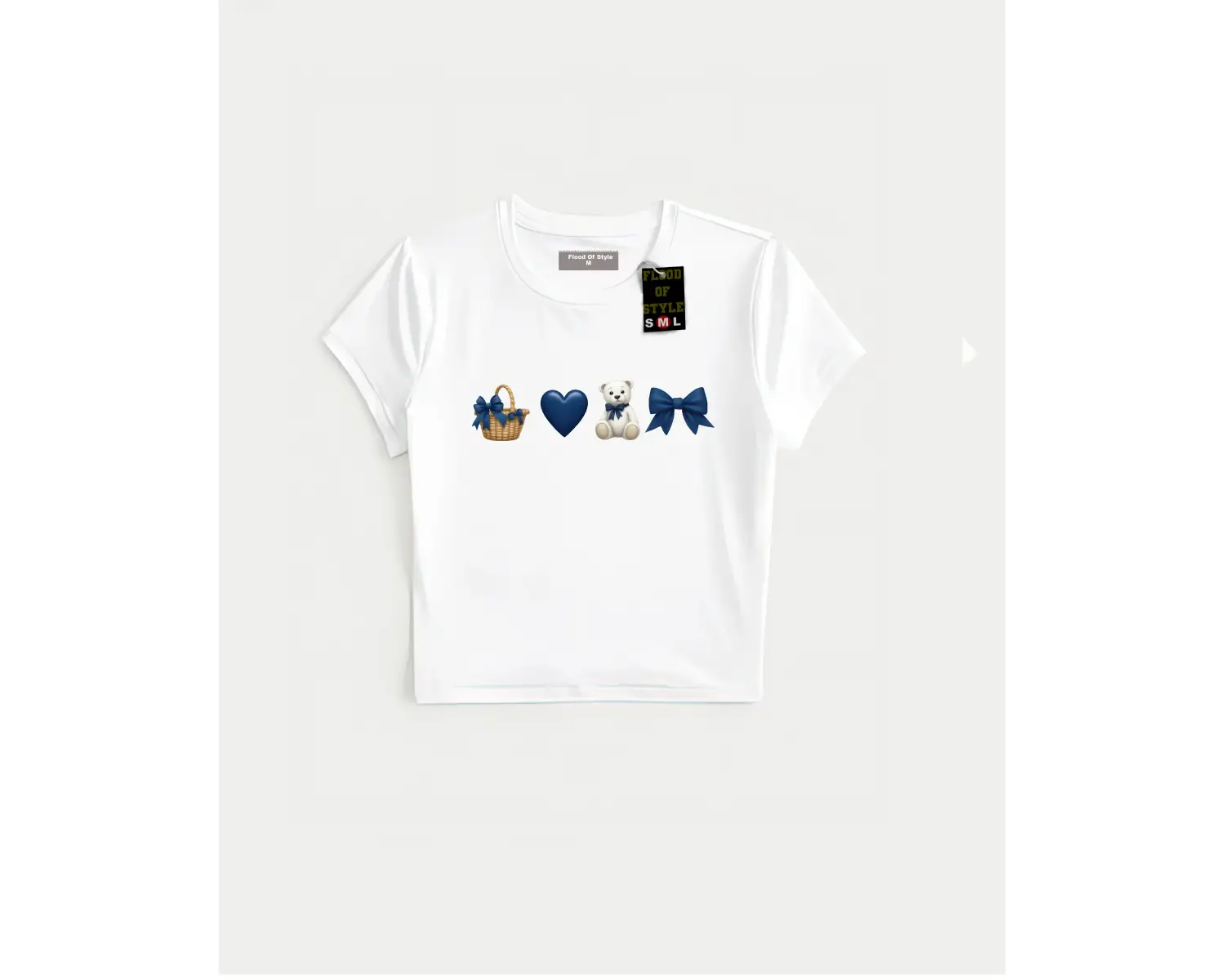 Beyaz Babby Tee sepet ayıcık kalp Özel tasarım