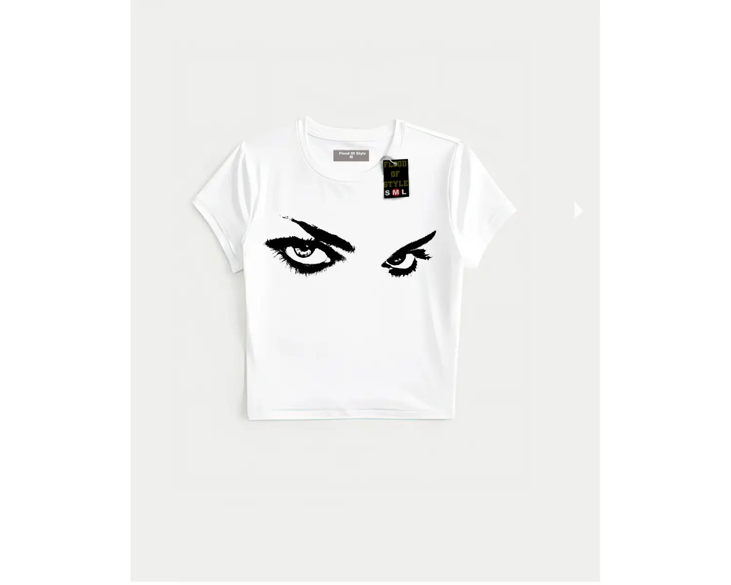 Beyaz Babby Tee sert bakış göz Özel tasarım