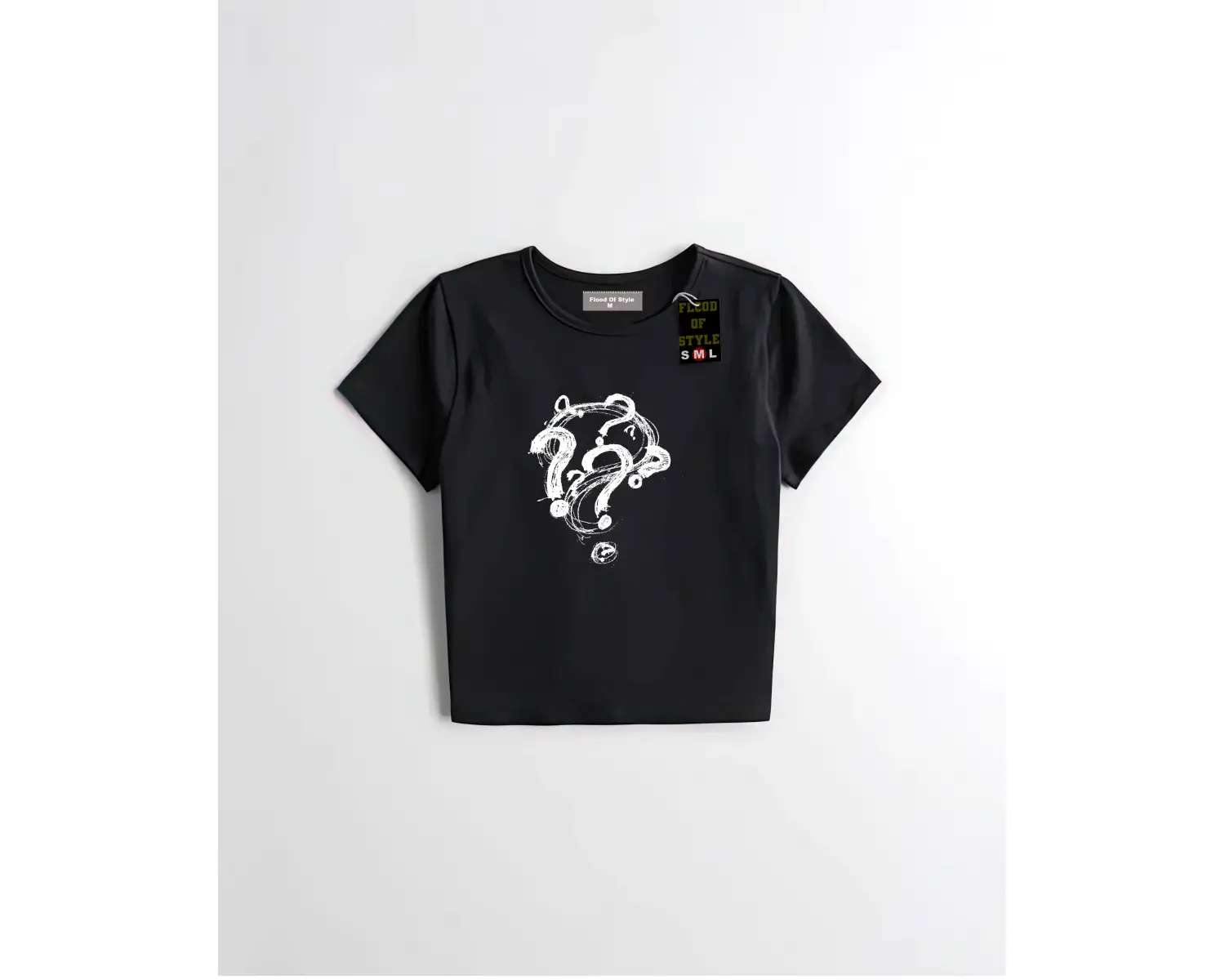 Beyaz Babby Tee soru işareti Özel tasarım