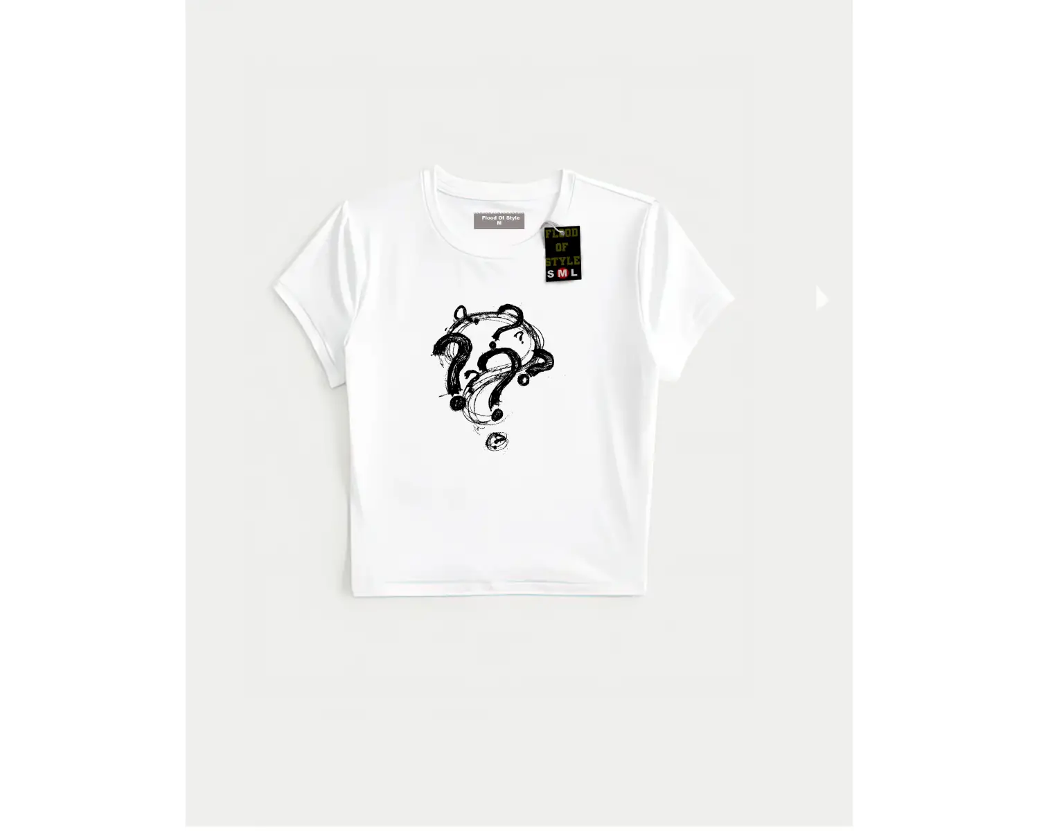 Beyaz Babby Tee soru işareti Özel tasarım