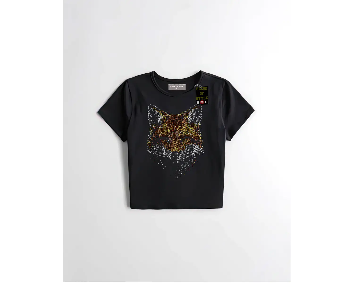 Beyaz Babby Tee taş desenli kurt Özel tasarım