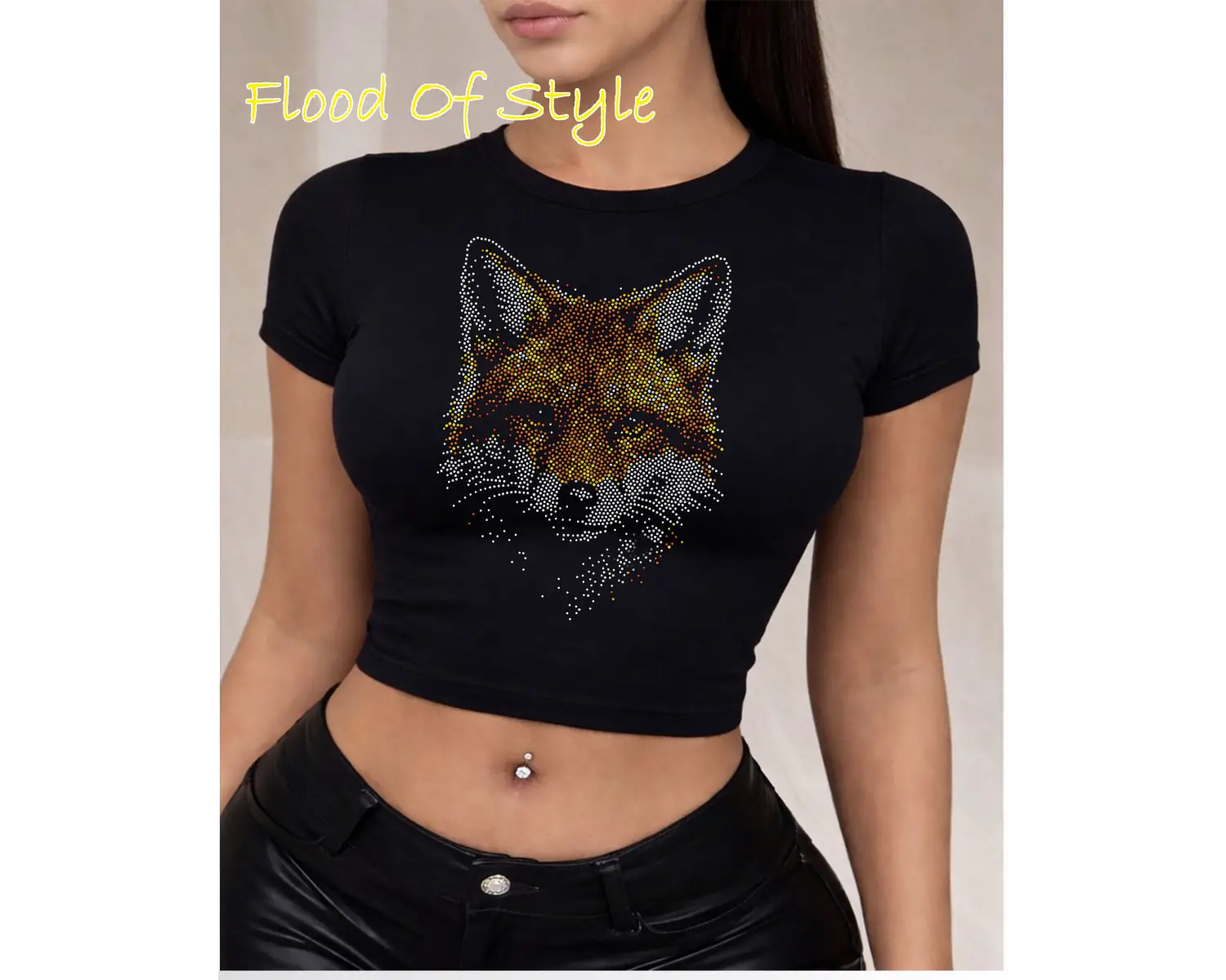 Beyaz Babby Tee taş desenli kurt Özel tasarım