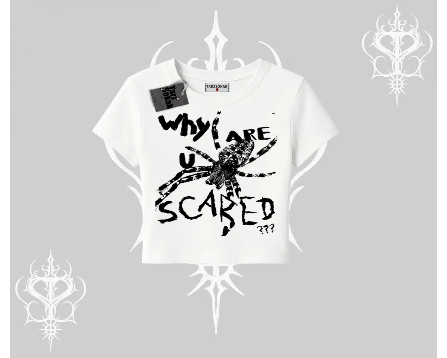 Beyaz Babby Tee Why are u Scared