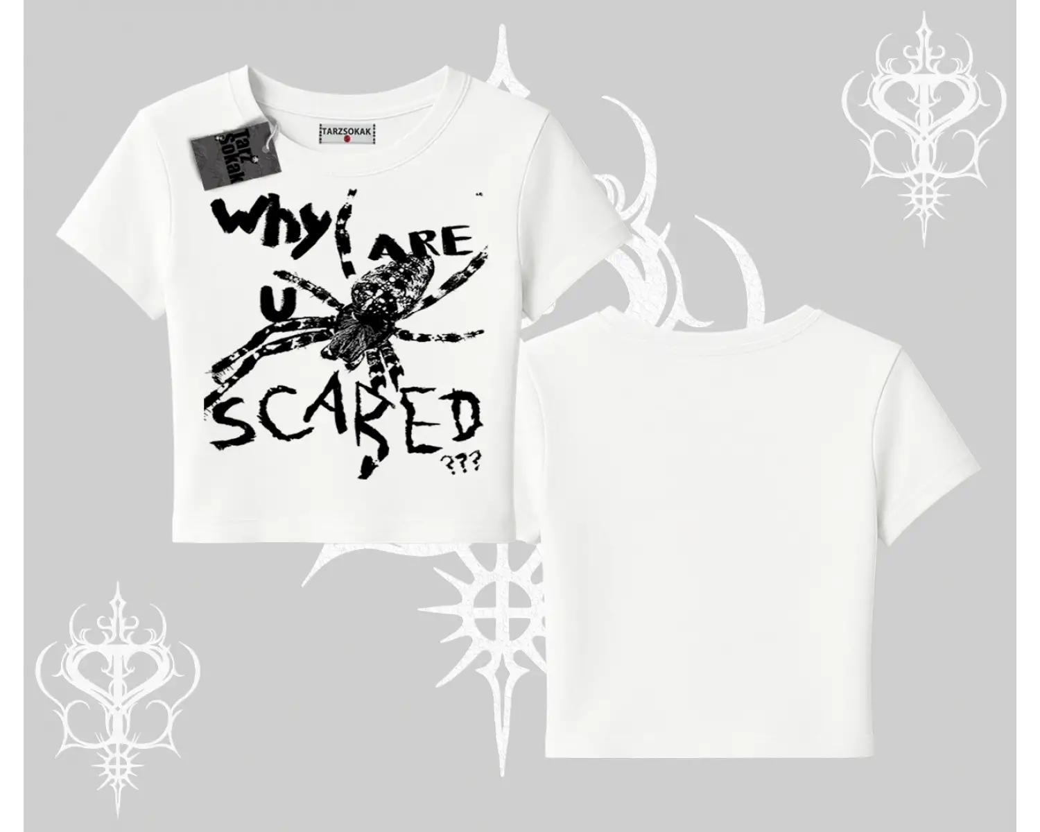 Beyaz Babby Tee Why are u Scared