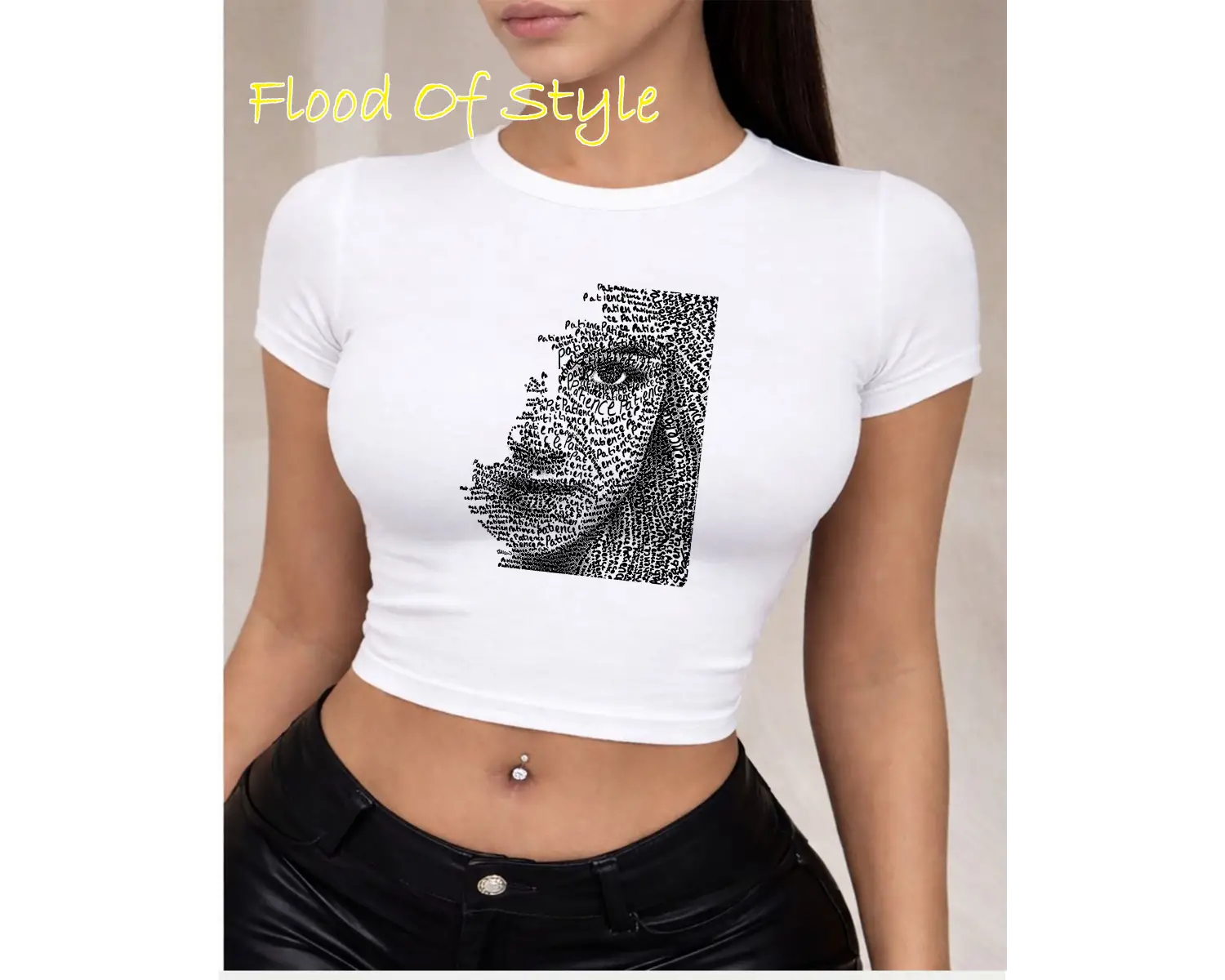 Beyaz Babby Tee yarım yüzz Özel tasarım