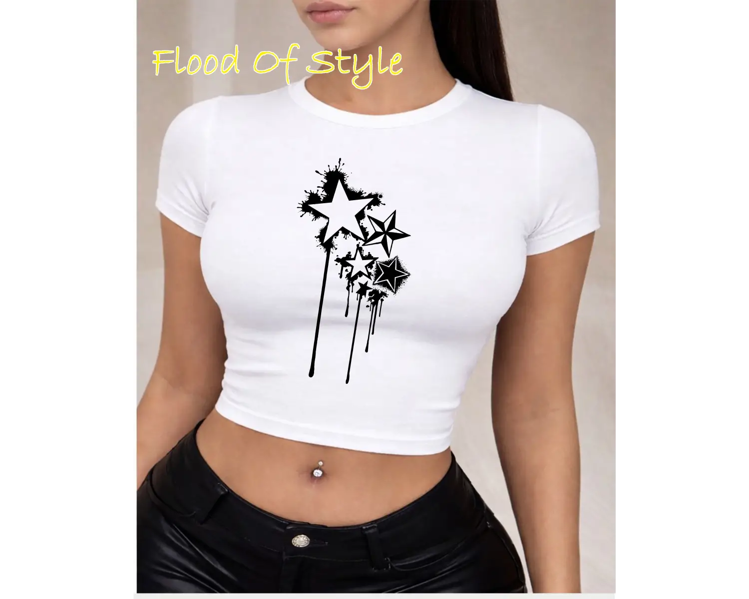 Beyaz Babby Tee yıldız Özel tasarım