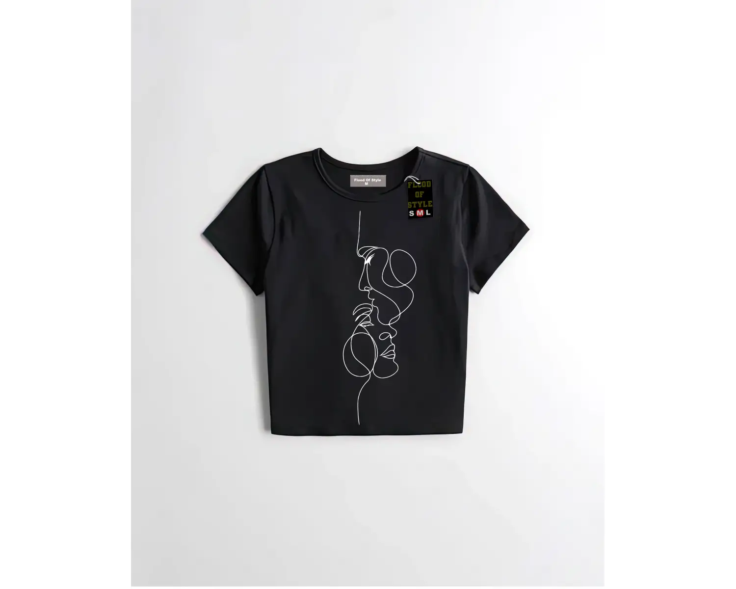 Beyaz Babby Tee yüz çizimi Özel tasarım