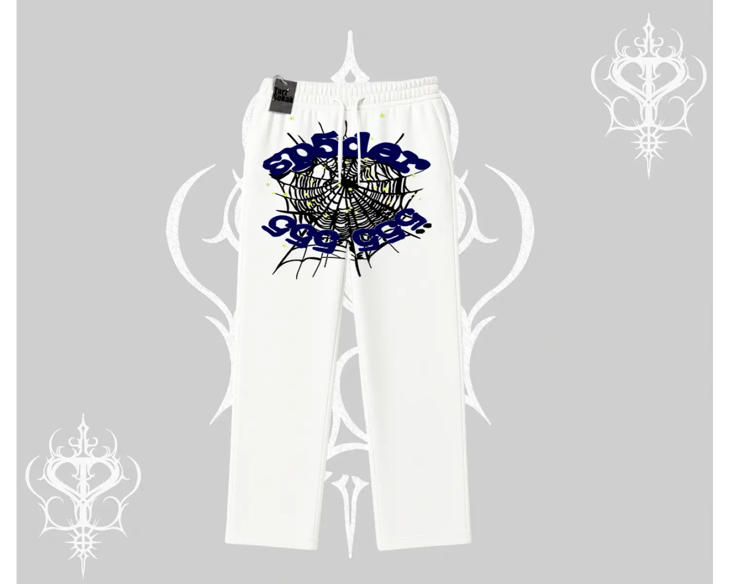 Beyaz Baggy Eşofman Altı Sp55der