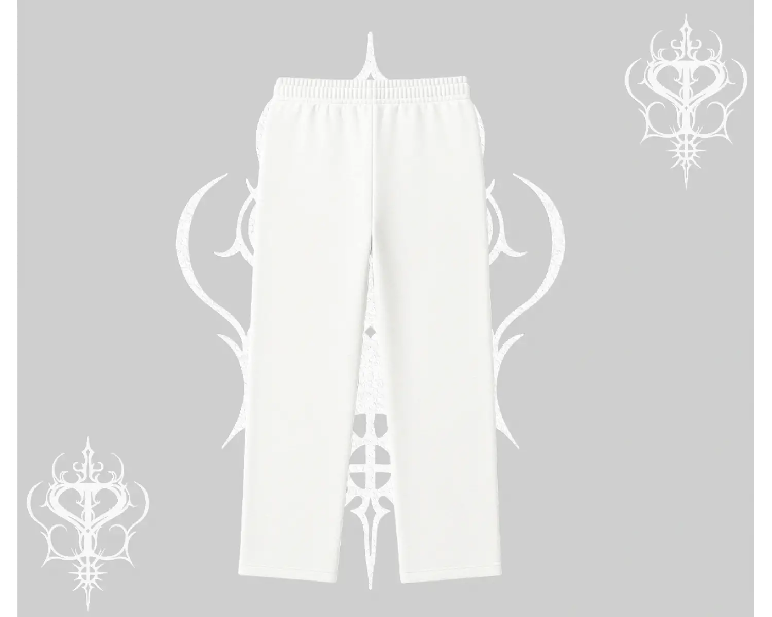 Beyaz Baggy Eşofman Altı Sp55der