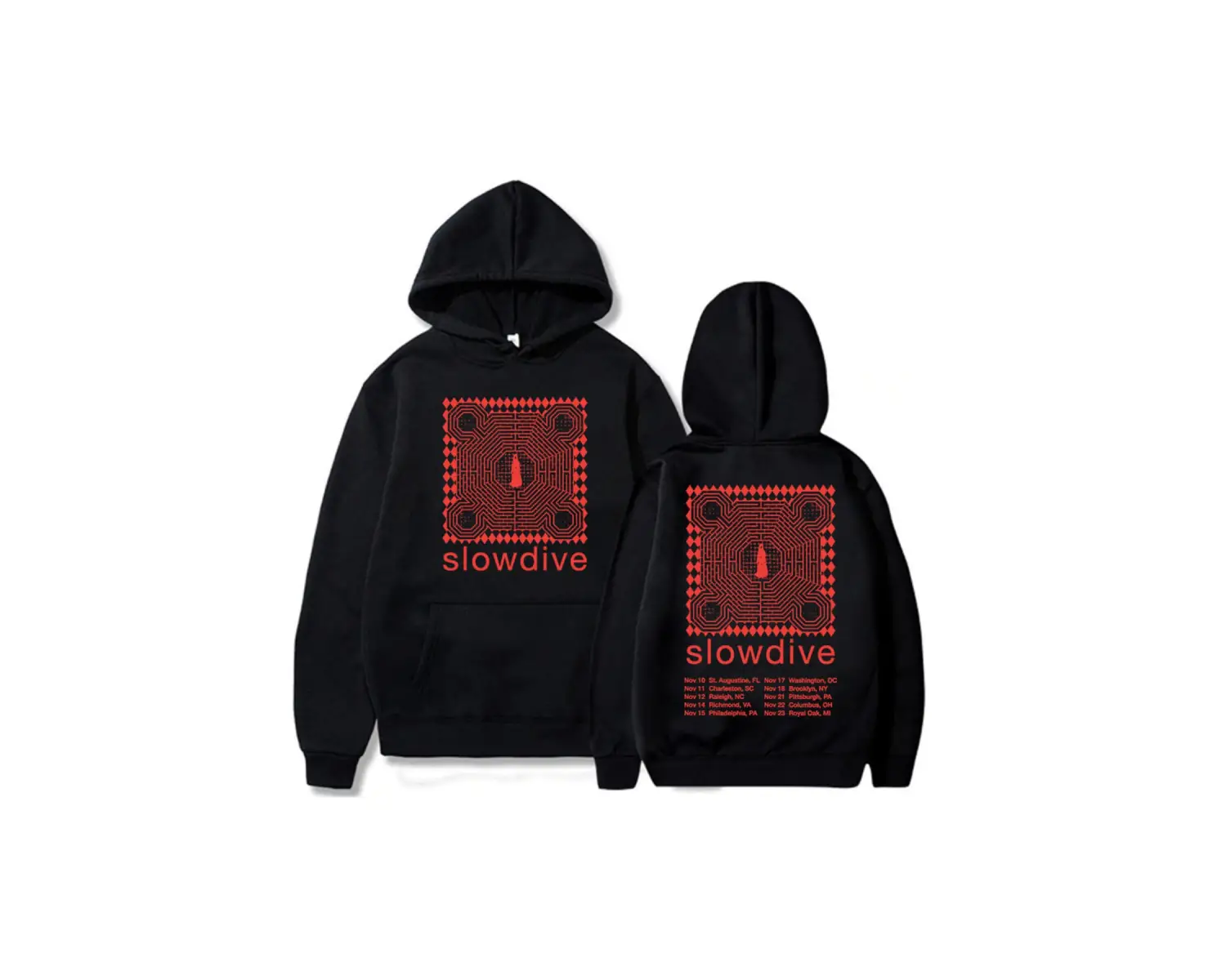 Beyaz Band Slowdive Tour Hoodies Heavy tal Fashion Sudaderas Para Muj