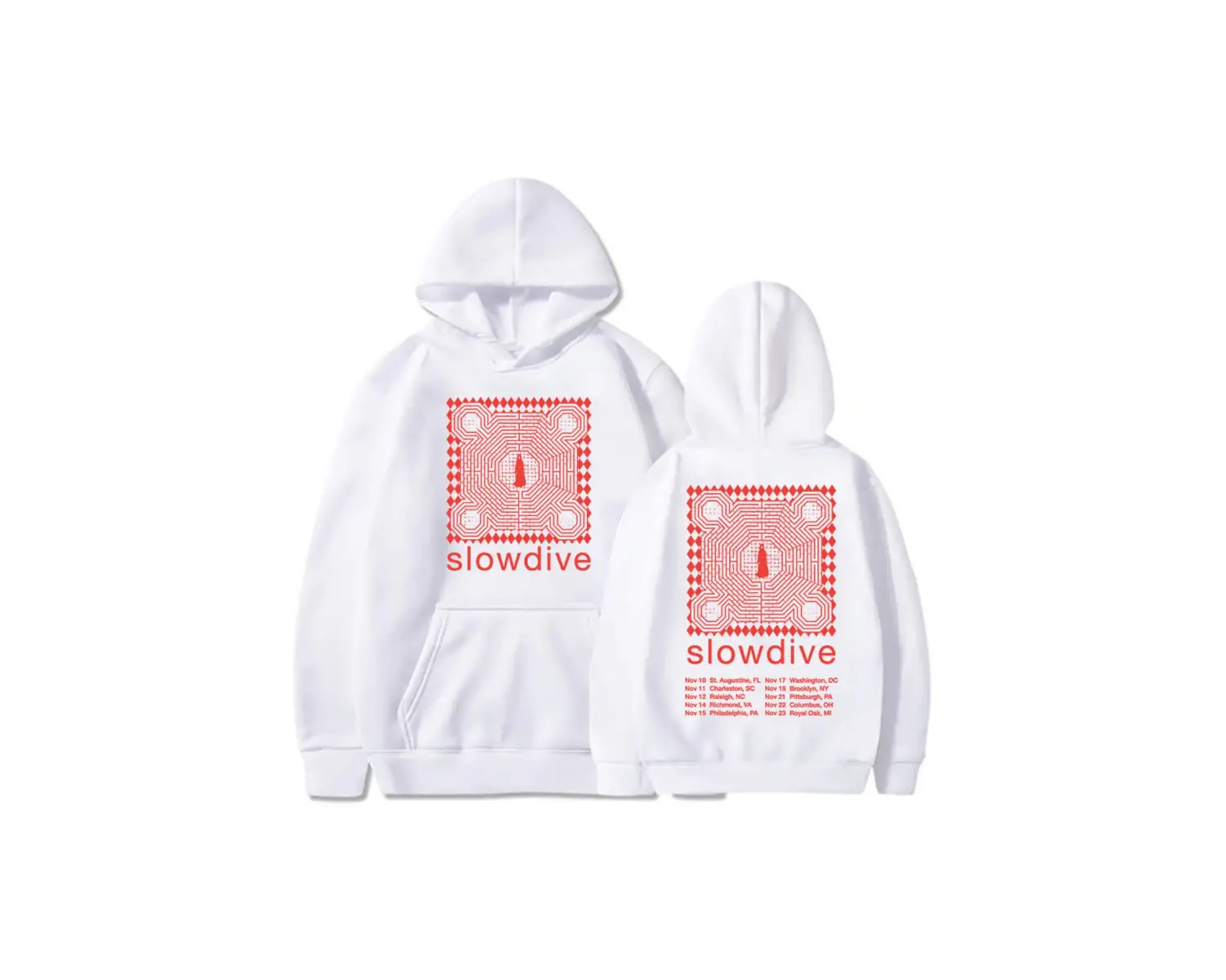 Beyaz Band Slowdive Tour Hoodies Heavy tal Fashion Sudaderas Para Muj