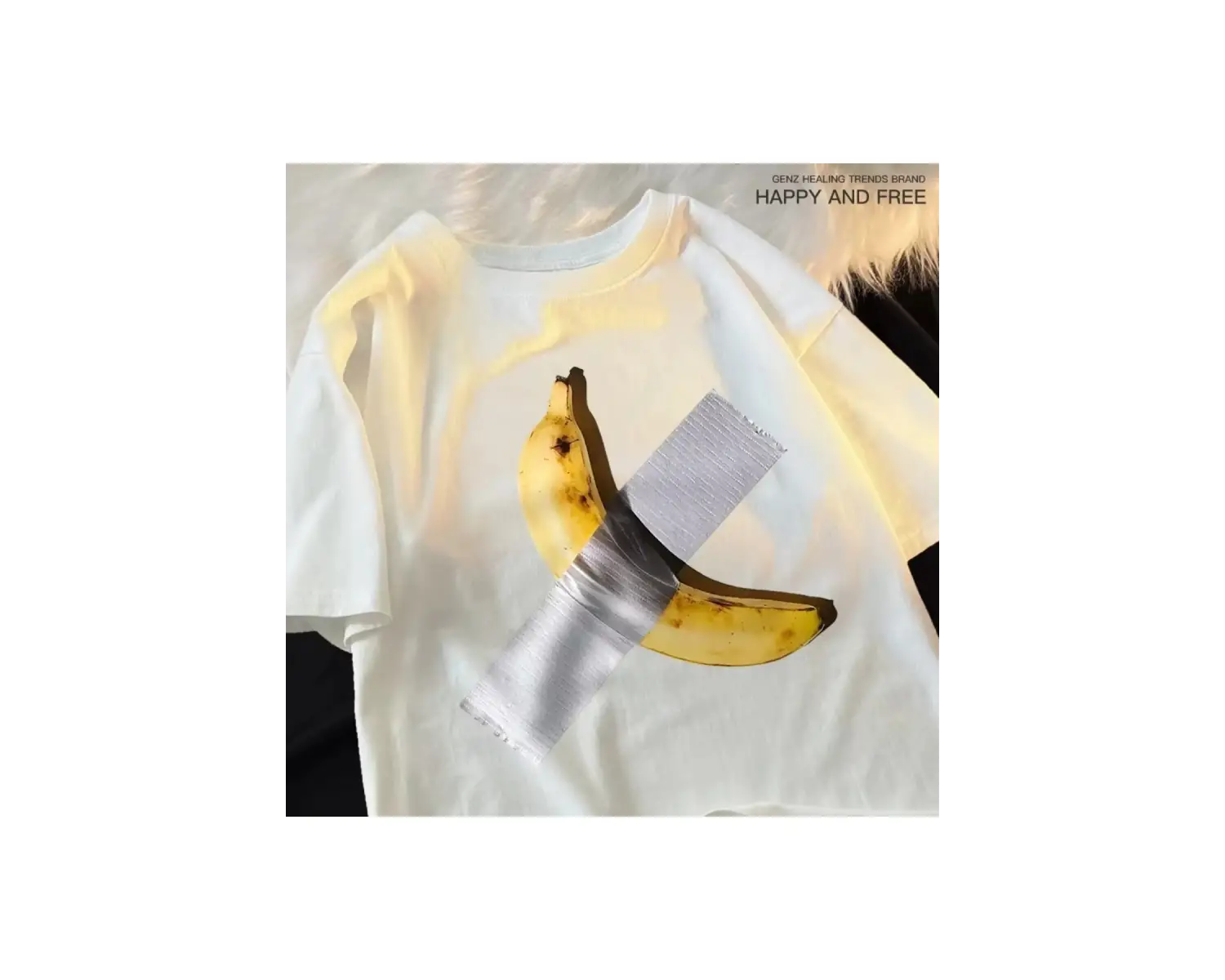 Beyaz Bant Sızdırmazlık Muz Eğlenceli Nefes Yaz Sokak Yumuşak Sokak Şıklığı O