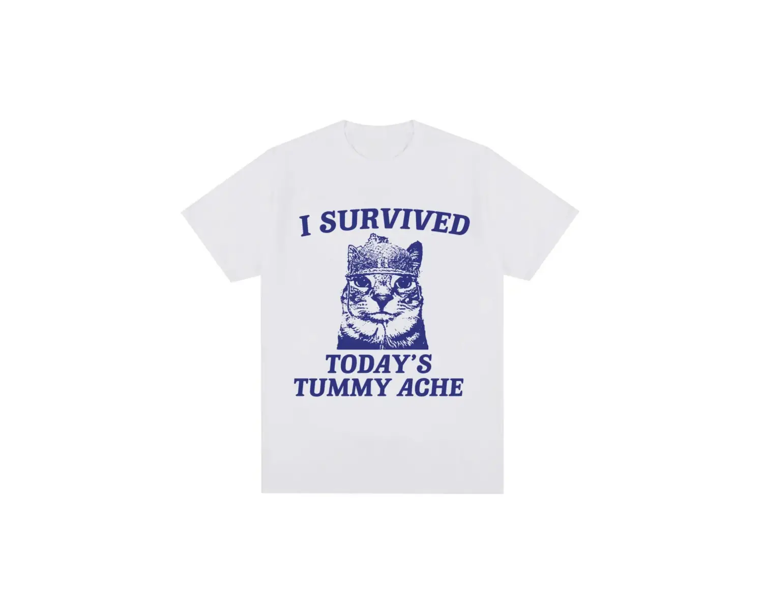 Beyaz Bin Yard Bakış Kedi Komik Meme Mizah Tarzı Vintage li T Kad