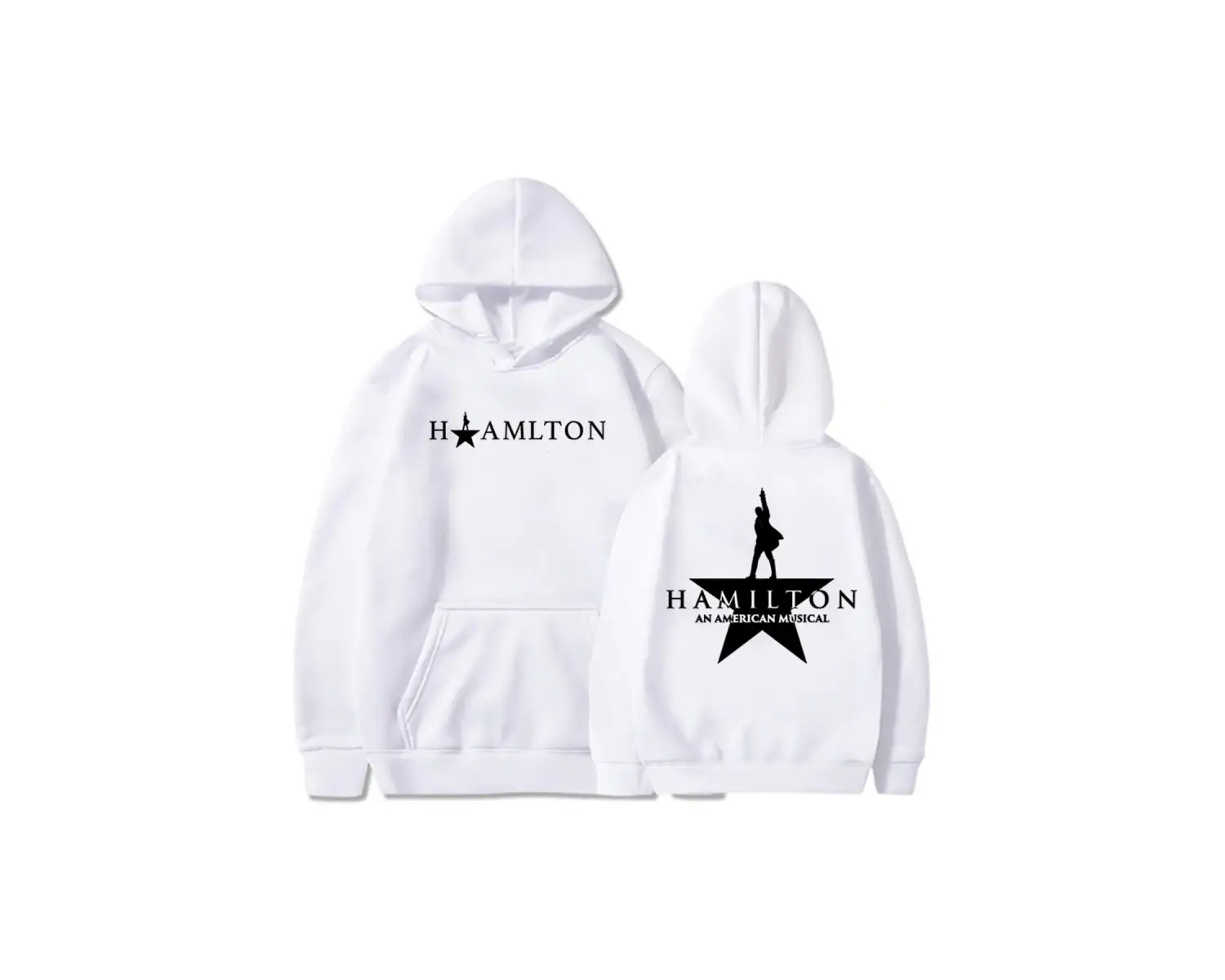 Beyaz Bir amerikan müzikal Hamiltonn Hoodies caderas Con Capuchau