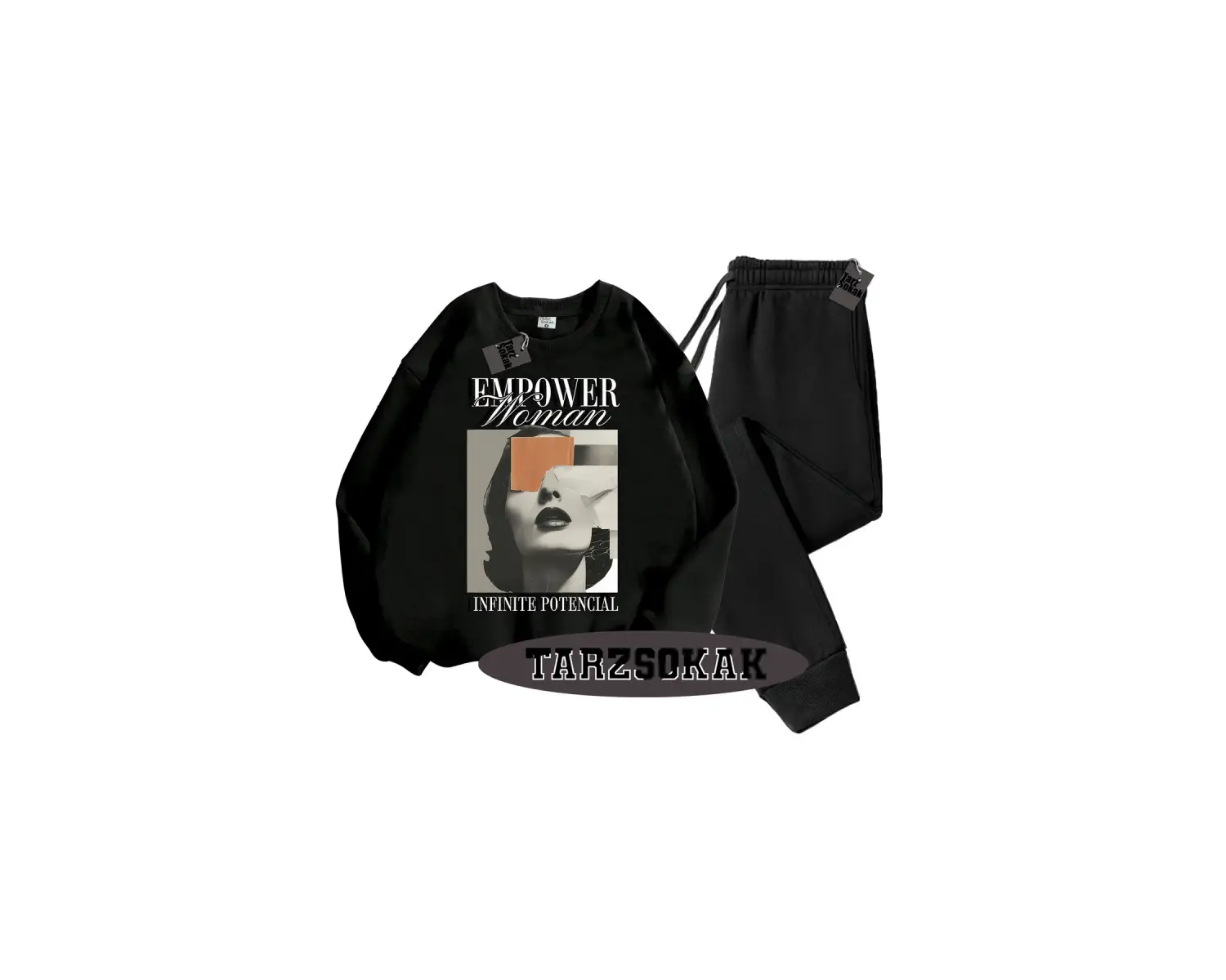 Beyaz Biskilet EmpoweR Detaylı ikili TAKIM