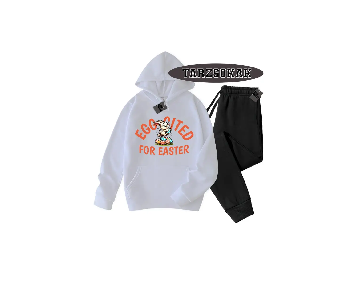 Beyaz Biskilet For Easter Detaylı ikili TAKIM