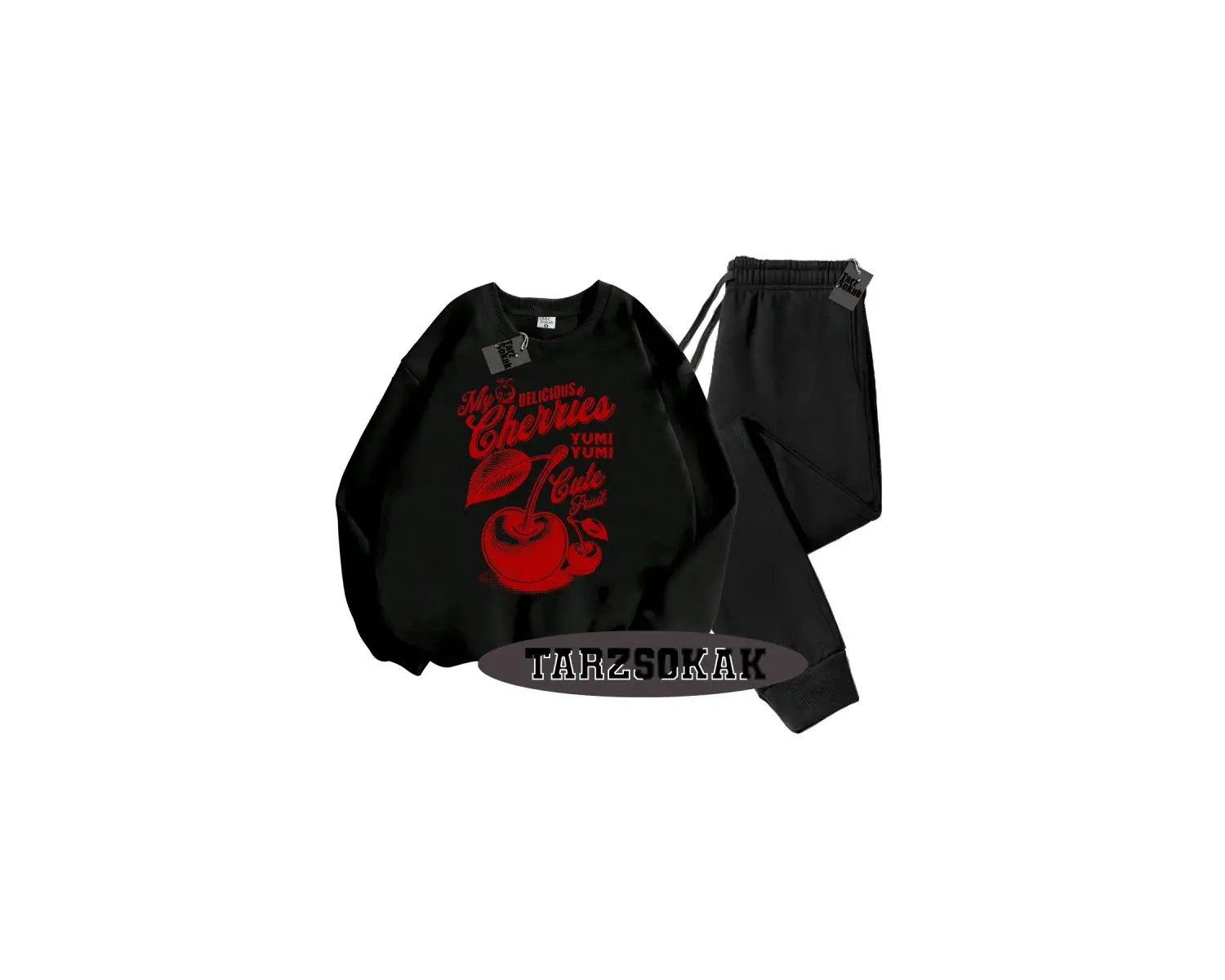 Beyaz Biskilet Herry Yum Yum Detaylı ikili TAKIM