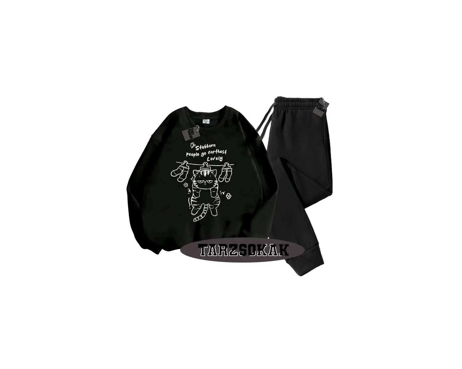 Beyaz Biskilet Stubborn Detaylı ikili TAKIM