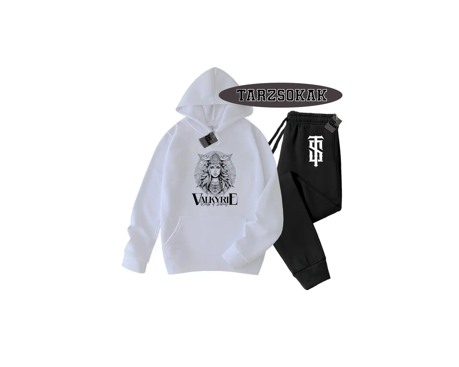 Beyaz Biskilet Valkyrıe Detaylı ikili TAKIM