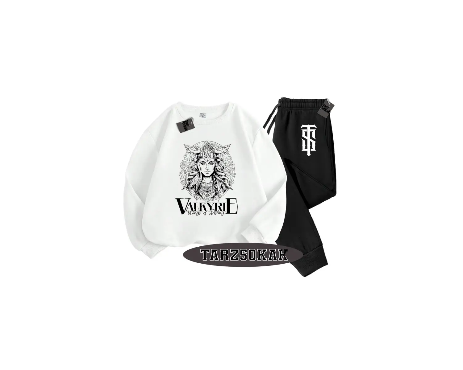 Beyaz Biskilet Valkyrıe Detaylı ikili TAKIM