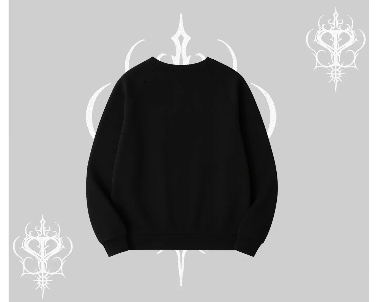 Beyaz Biskilet Yaka Sweatshirt Özel logolu