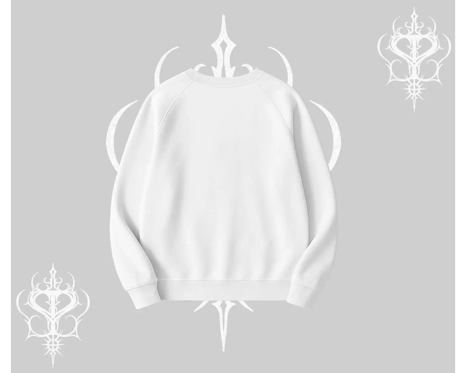 Beyaz Biskilet Yaka Sweatshirt Spider Undercover